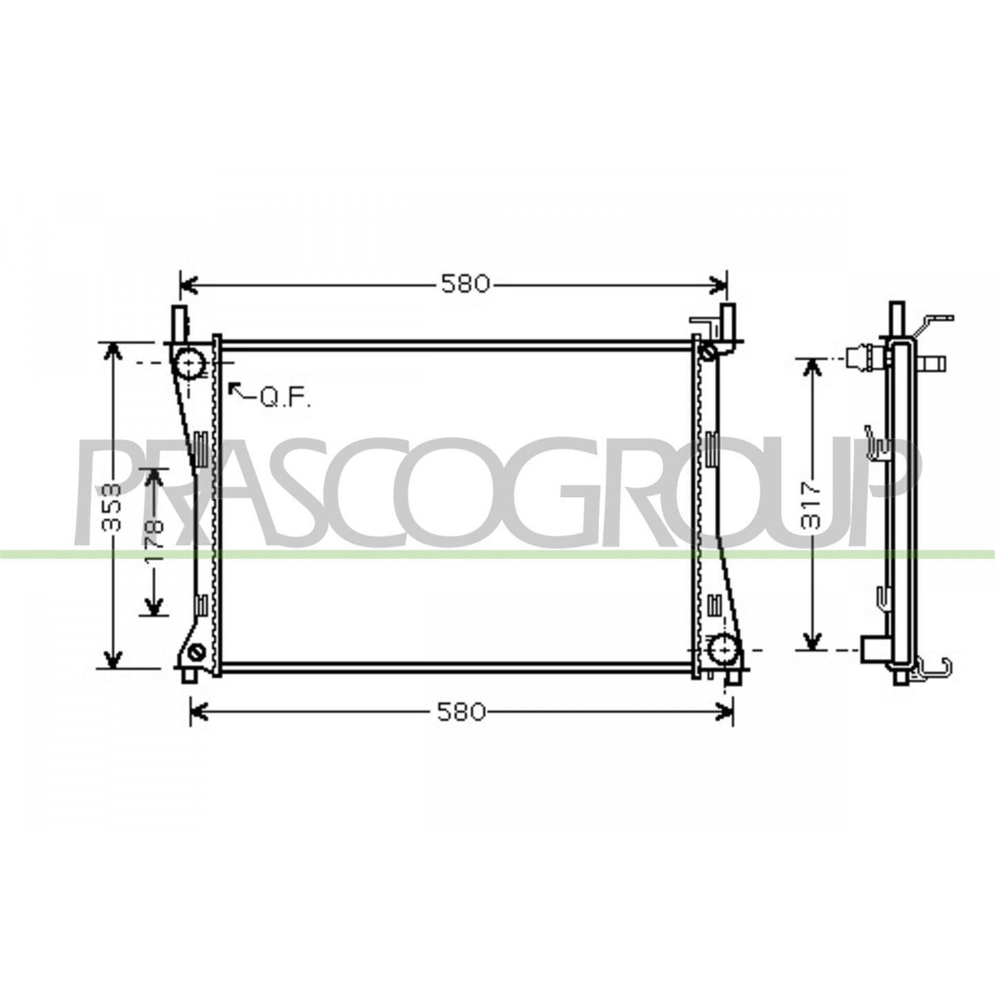 Prasco Radiateur, Refroidissement Du Moteur Fd340r002