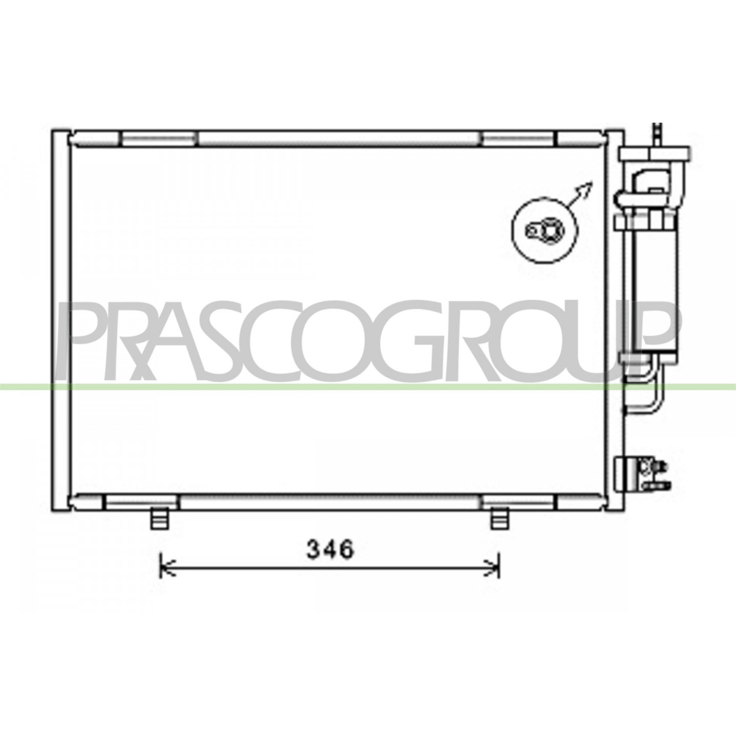 Prasco Condensador, Aire Acondicionado Fd344c003
