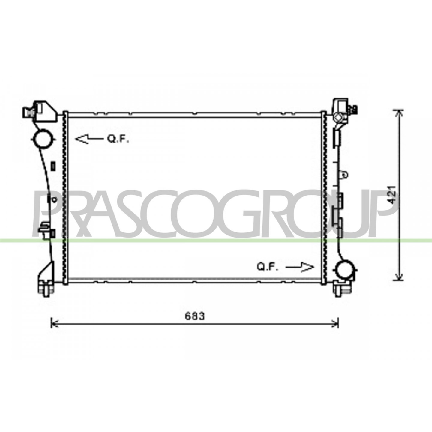 Prasco Radiatore, Raffreddamento Motore Ft040r002