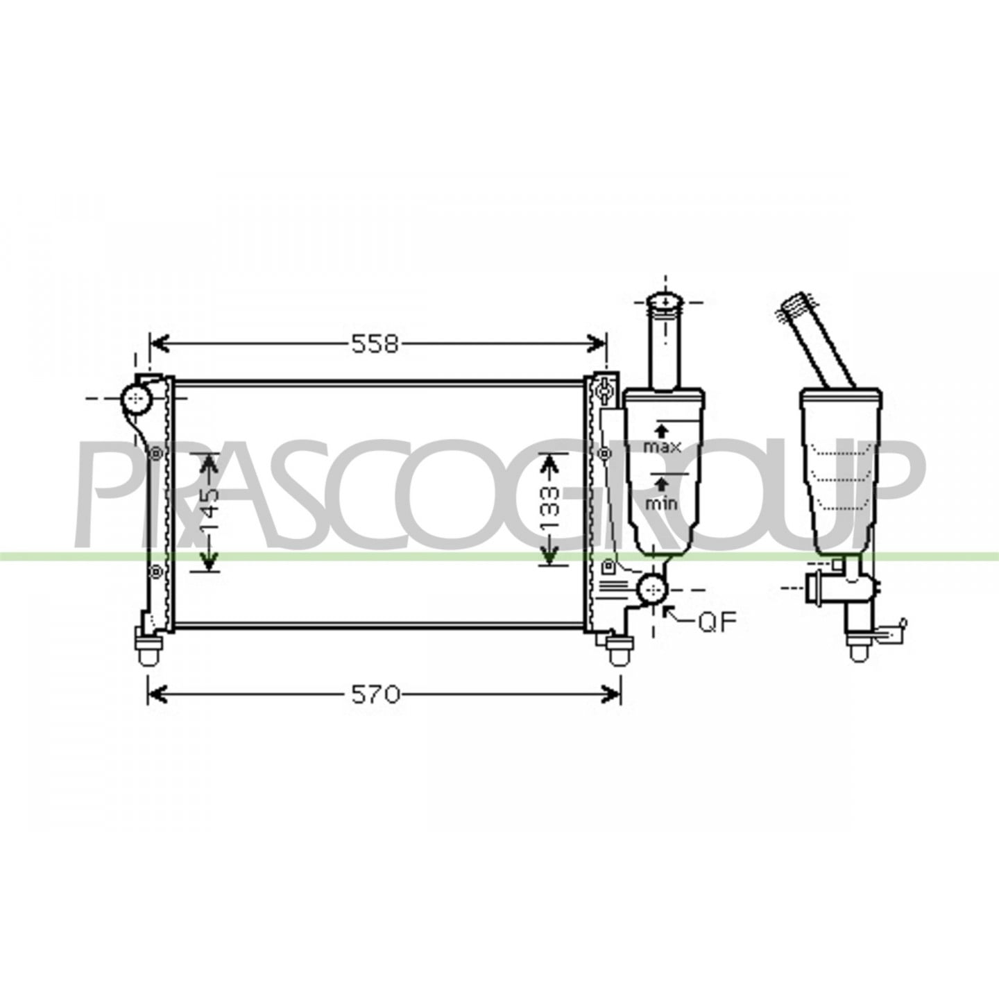 Prasco Radiatore, Raffreddamento Motore Ft122r009