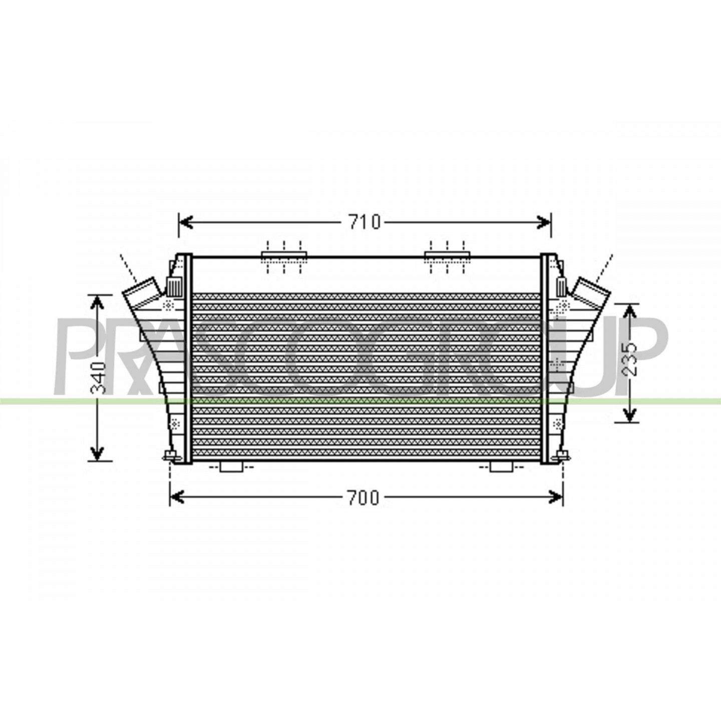 Intercooler, inlaatluchtkoeler PRASCO FT520N001