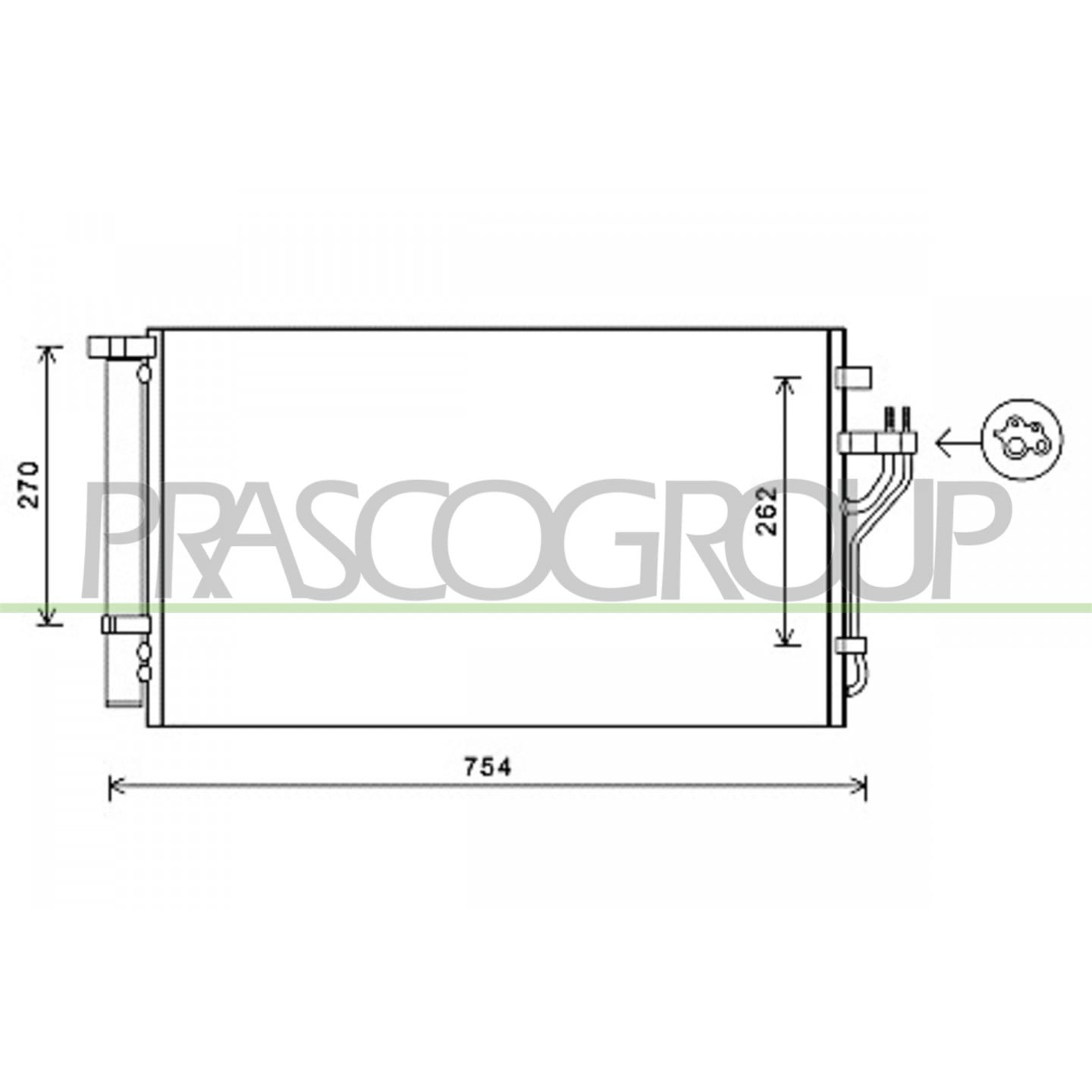 Prasco Condensador, Aire Acondicionado Hn804c001
