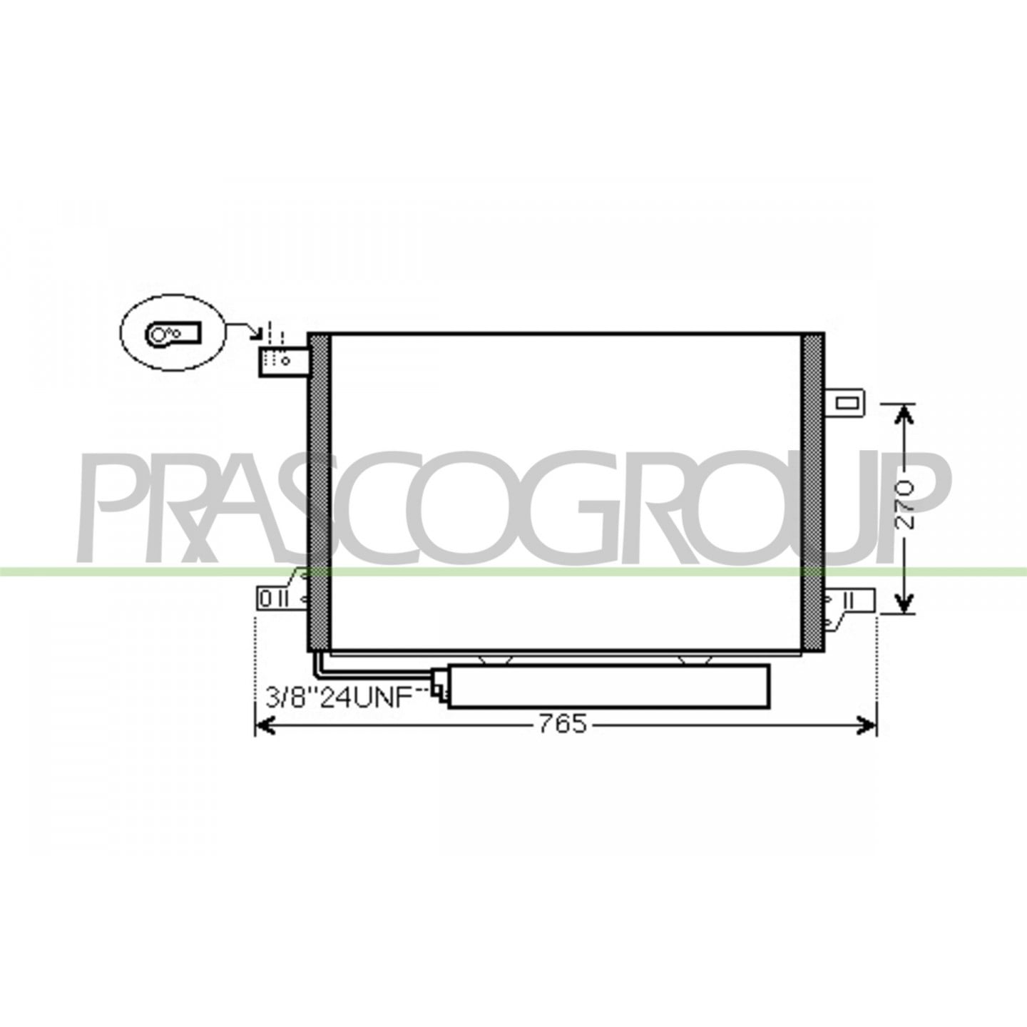 Prasco Condensor, Airconditioning Me324c001