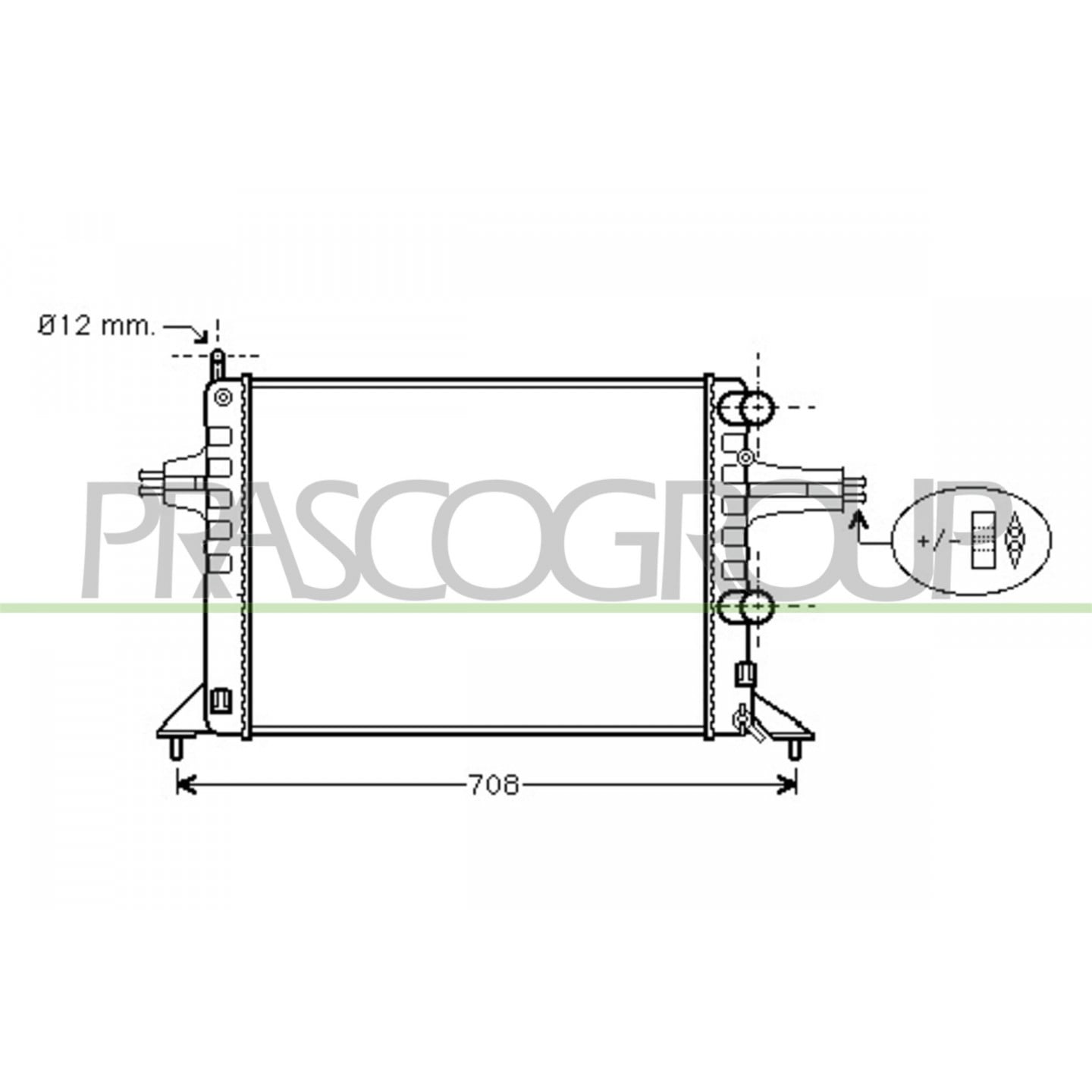 Prasco Radiador, Refrigeración Del Motor Op017r012
