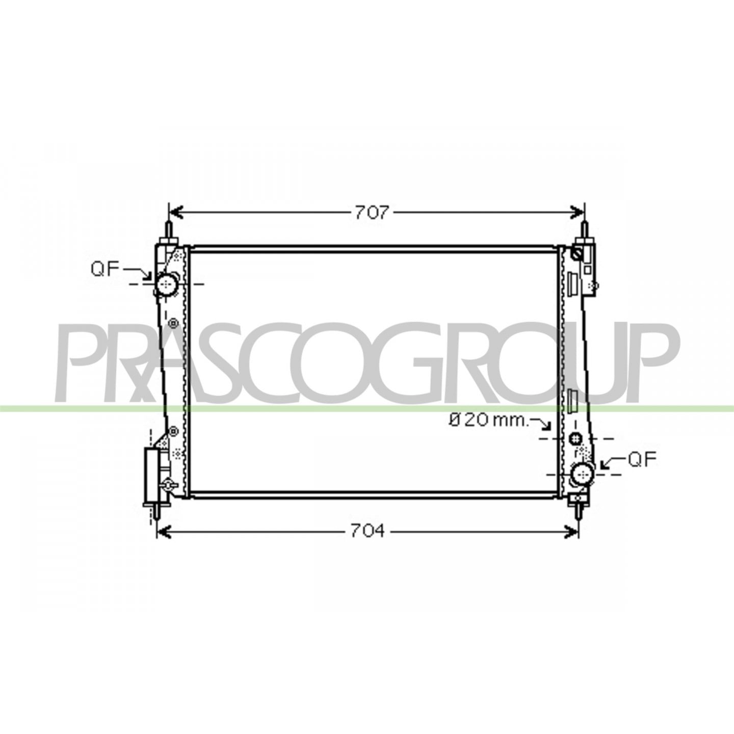 Prasco Radiador, Refrigeración Del Motor Op034r003