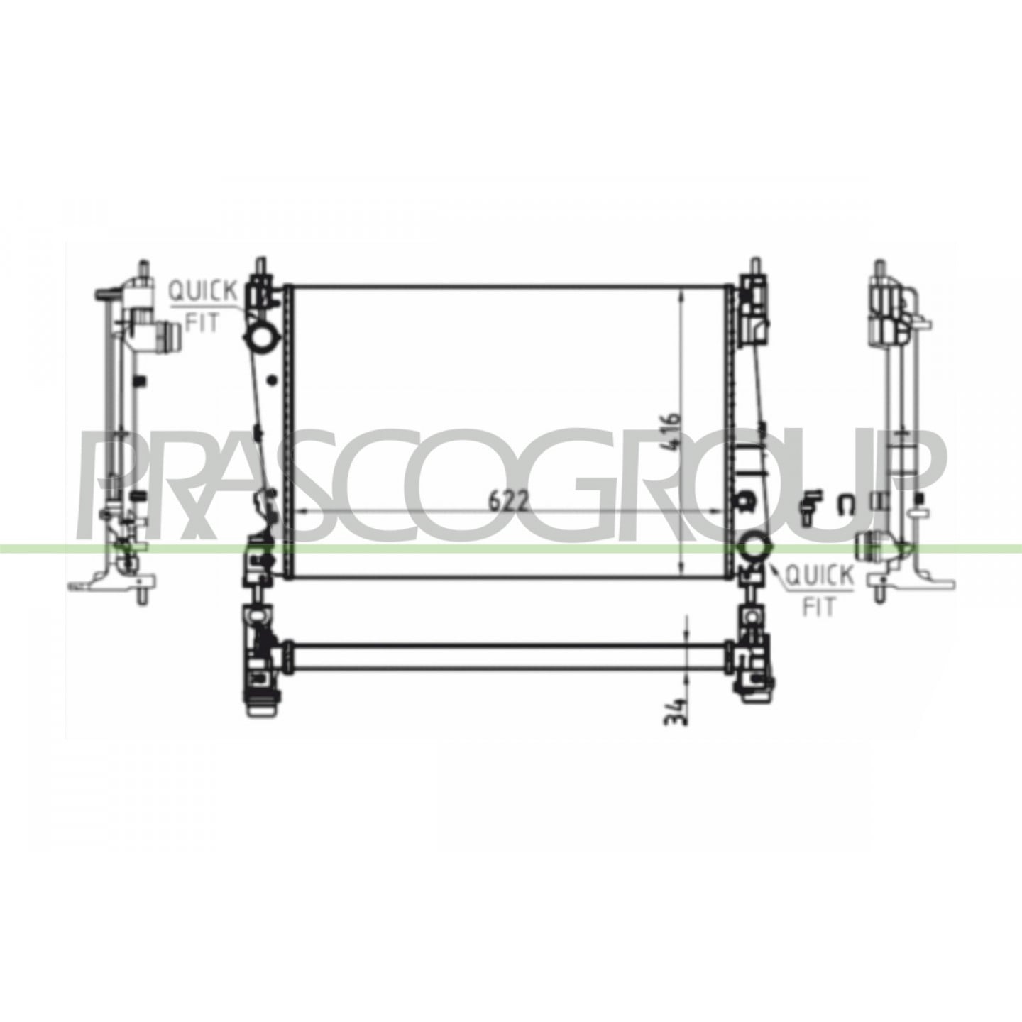 Prasco Radiateur, Refroidissement Du Moteur Op035r004