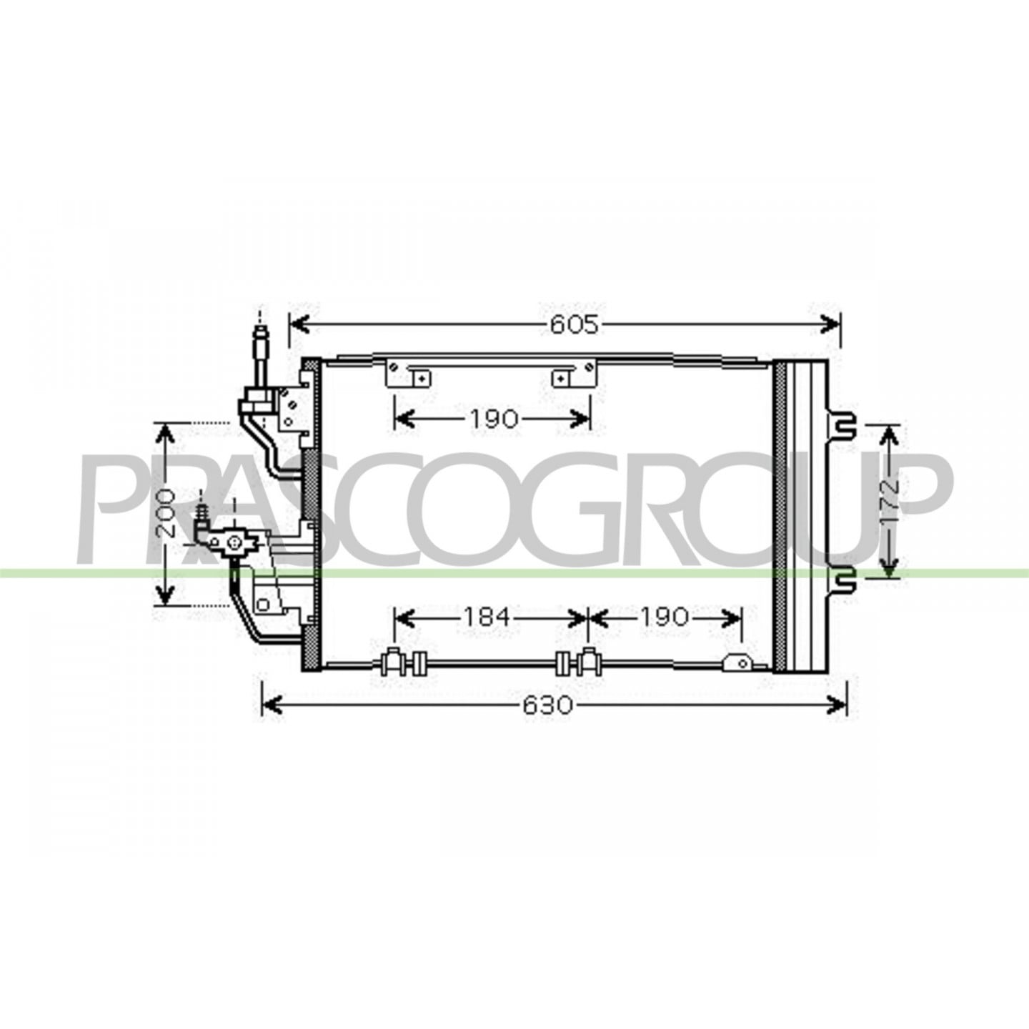 Prasco Condensador, Aire Acondicionado Op410c005