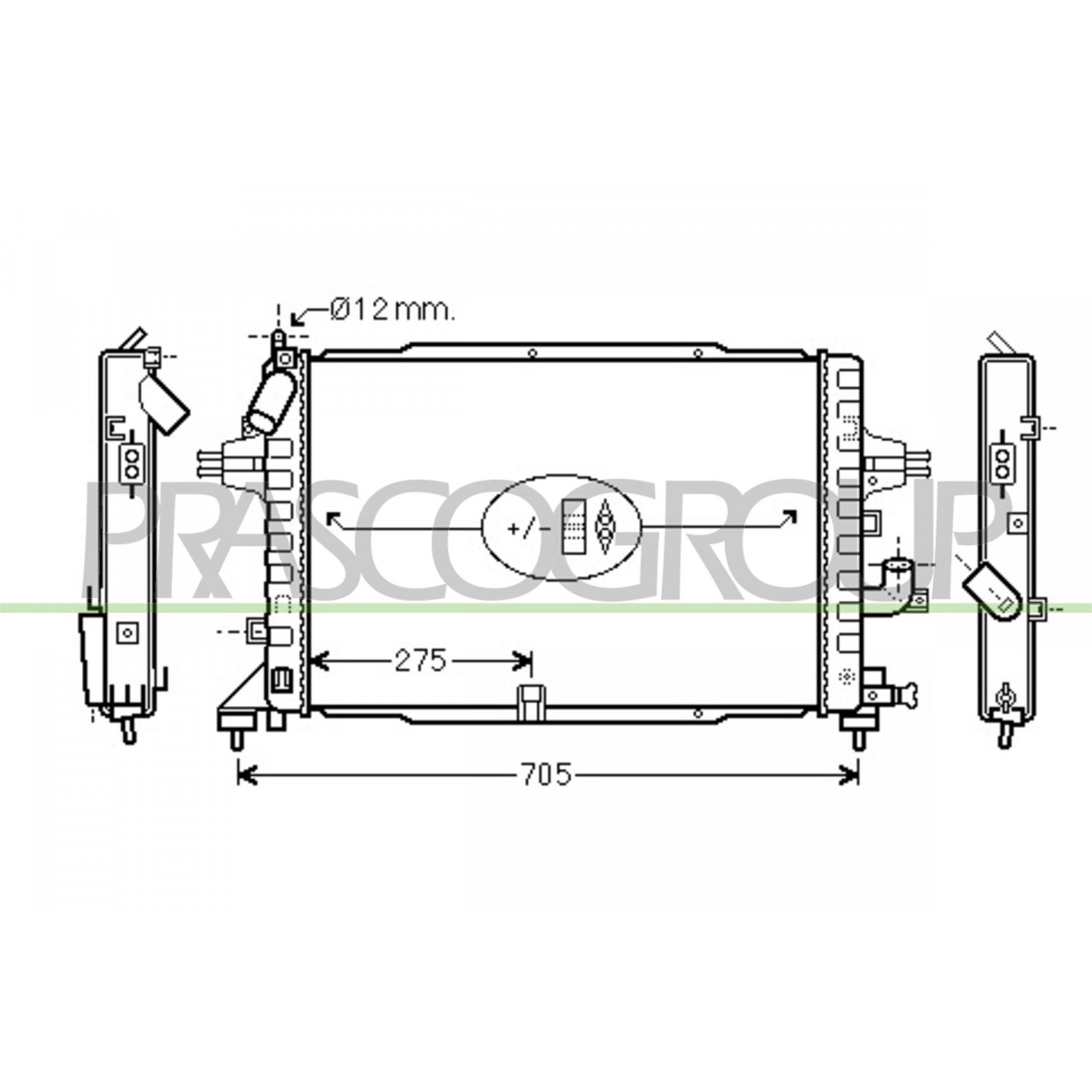 Prasco Radiador, Refrigeración Del Motor Op410r003