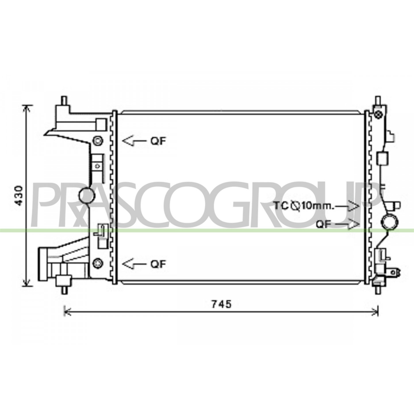 Prasco Radiador, Refrigeración Del Motor Op416r005