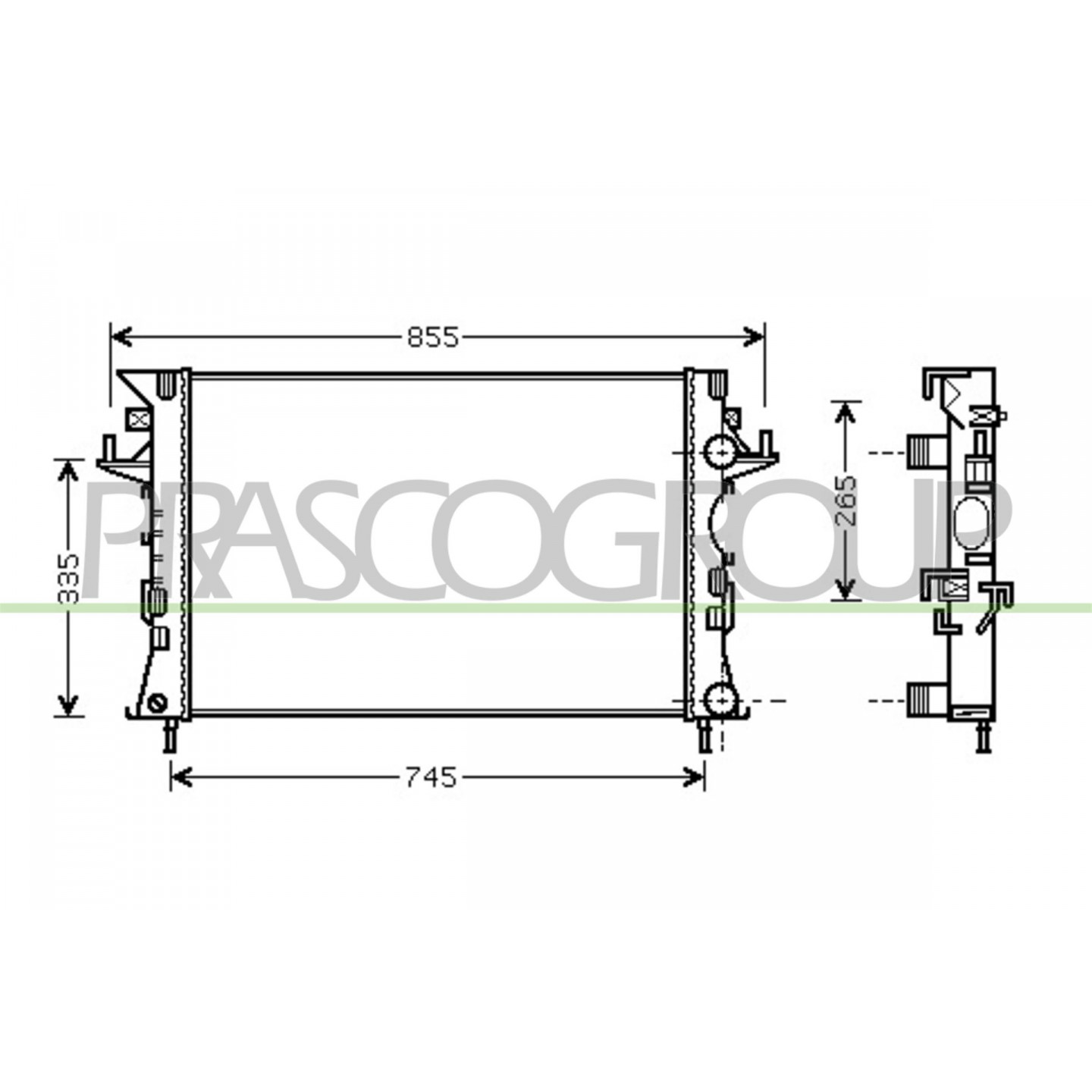 Prasco Radiador, Refrigeración Del Motor Rn084r005