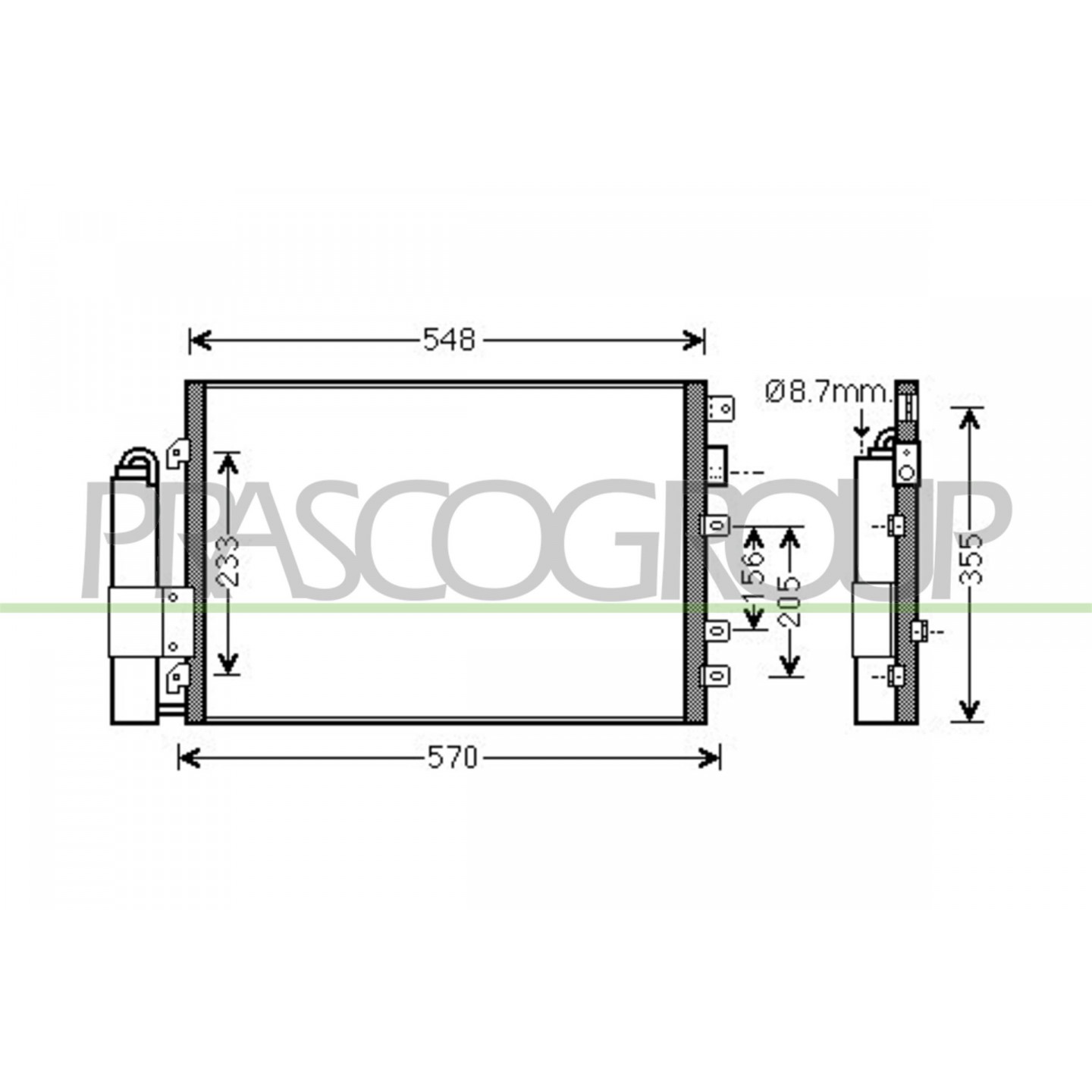 Prasco Condensador, Aire Acondicionado Rn917c002