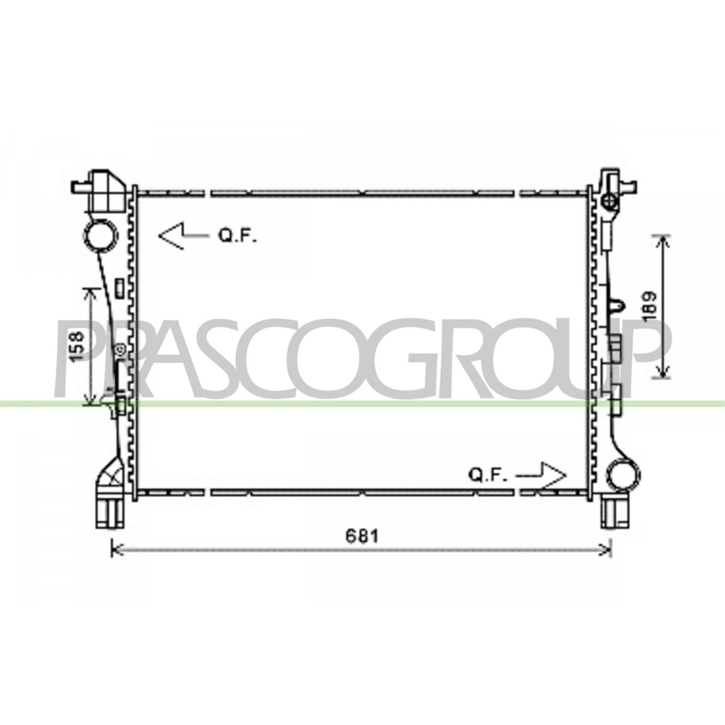 Prasco Radiatore, Raffreddamento Motore Ft040r003