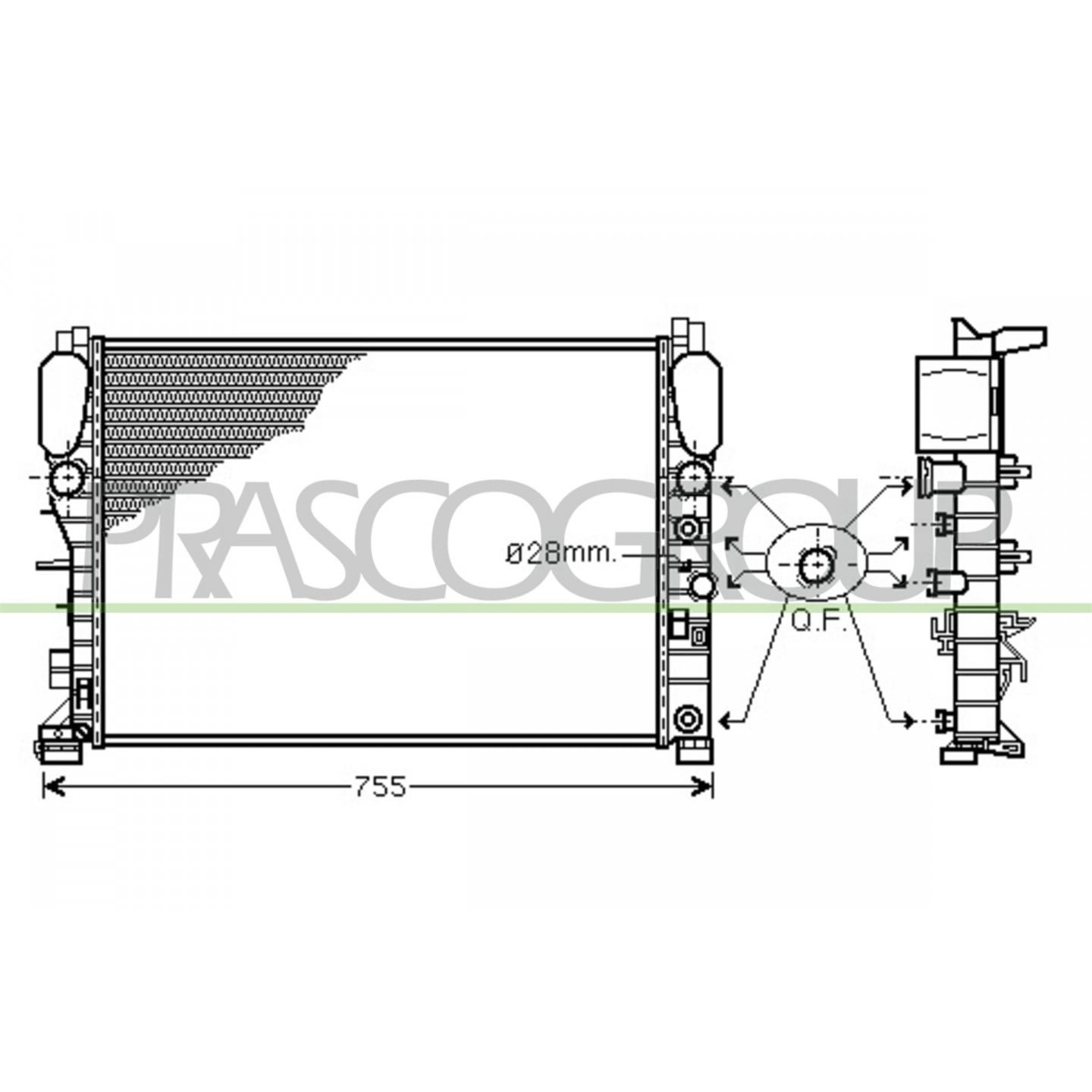 Prasco Radiateur, Refroidissement Du Moteur Me039r002