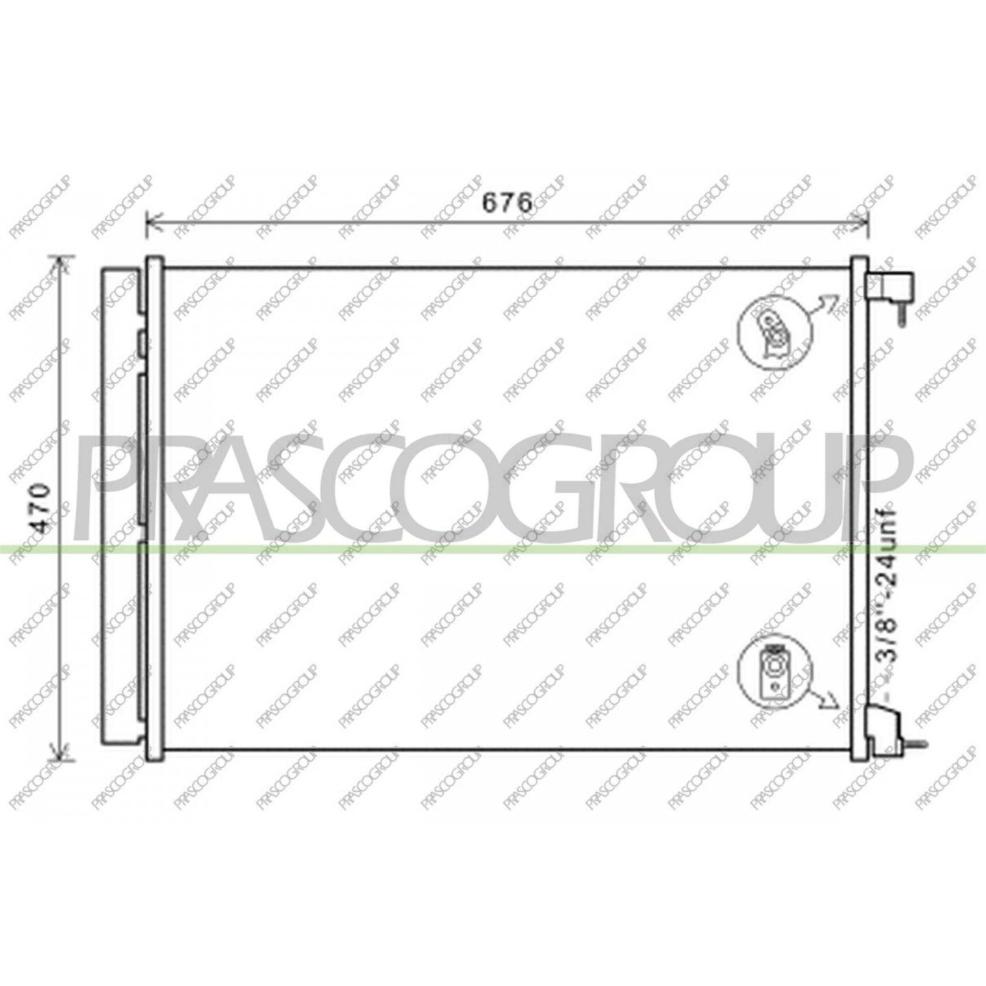 Prasco Condensor, Airconditioning Me530c002
