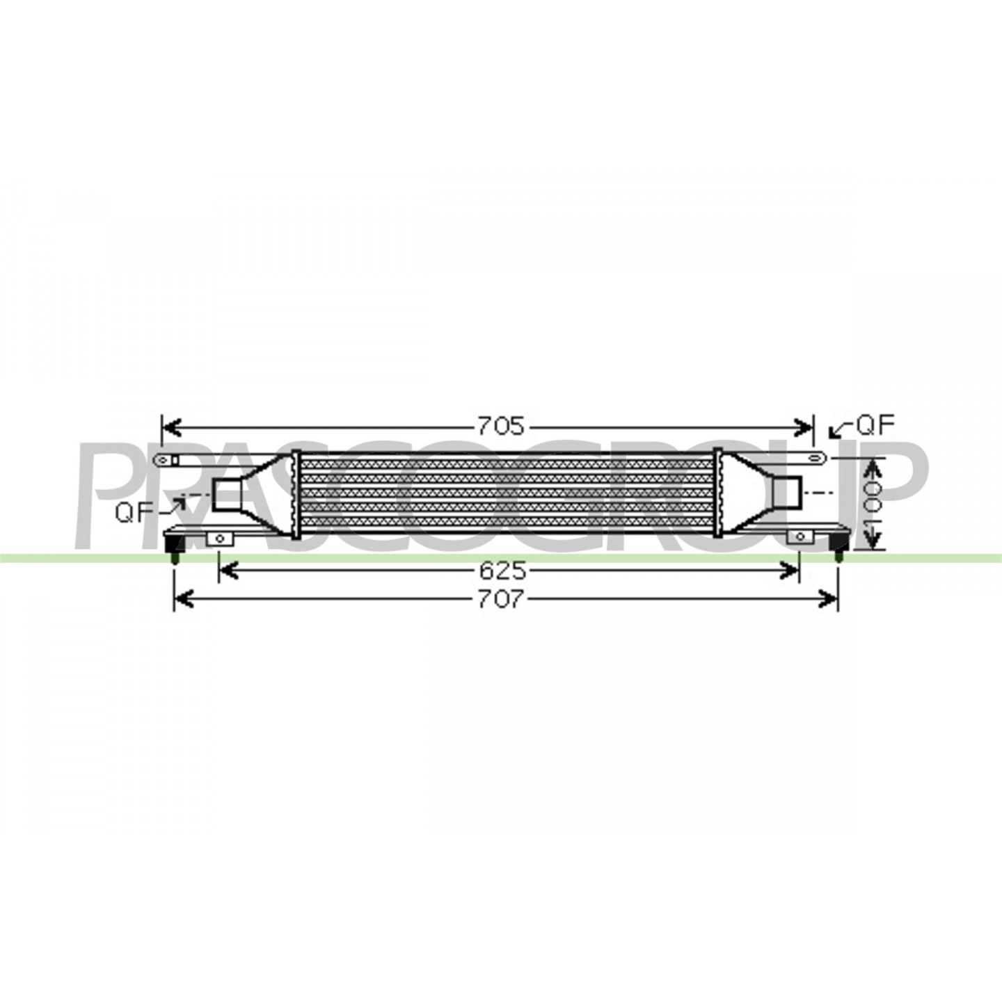Intercooler, inlaatluchtkoeler PRASCO OP034N002