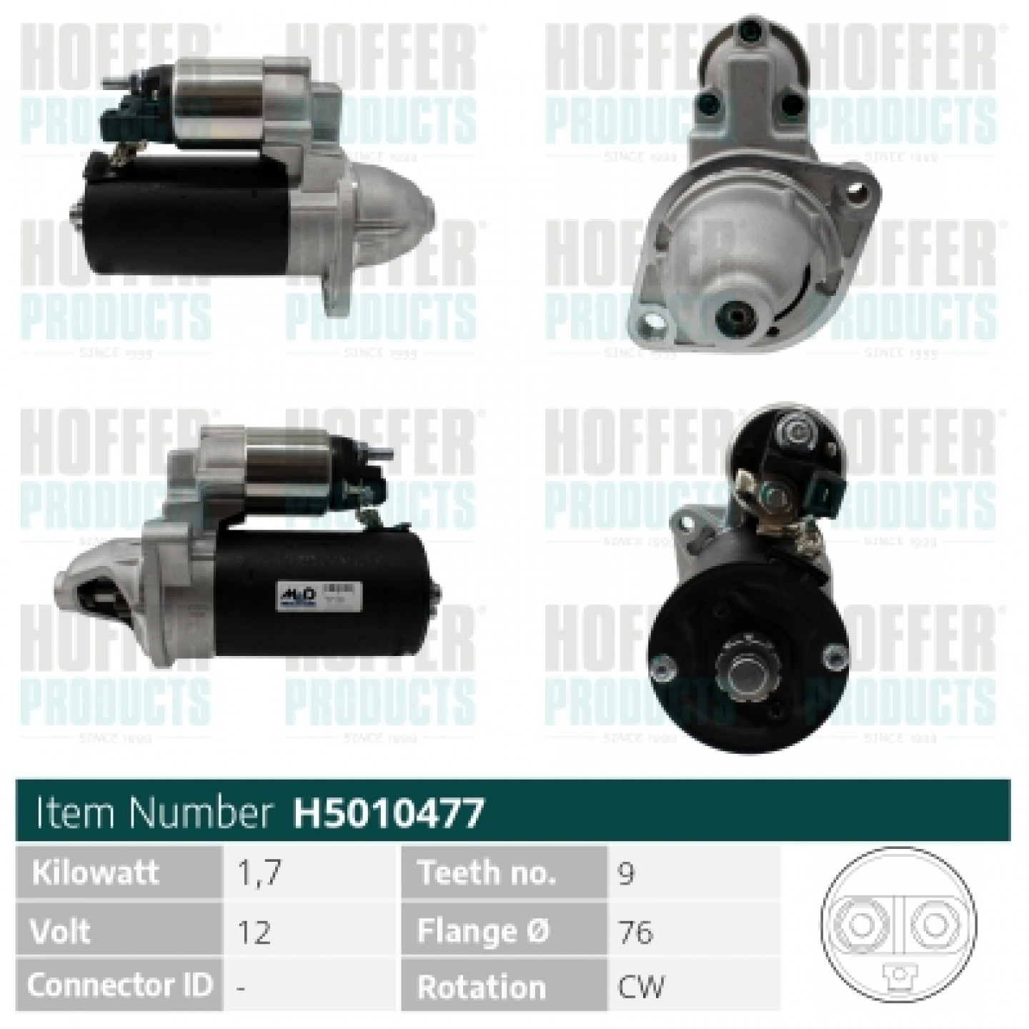 Motor de arranque HOFFER H5010477