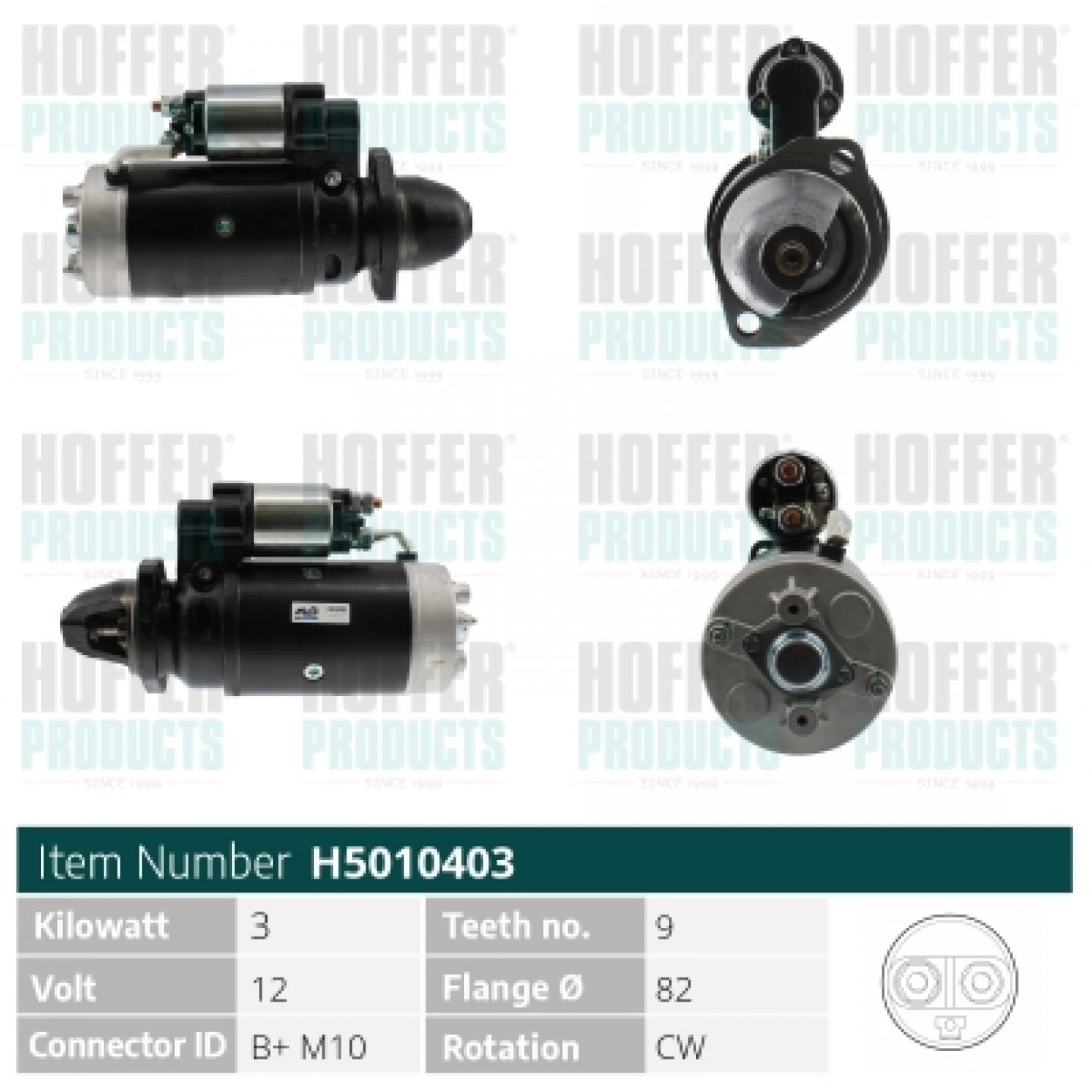Motor de arranque HOFFER H5010403