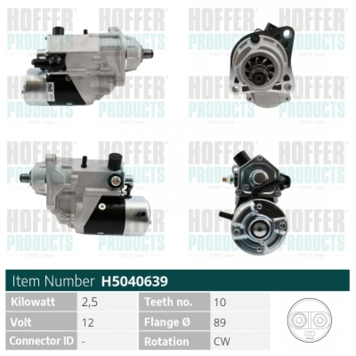Motor de arranque HOFFER H5040639