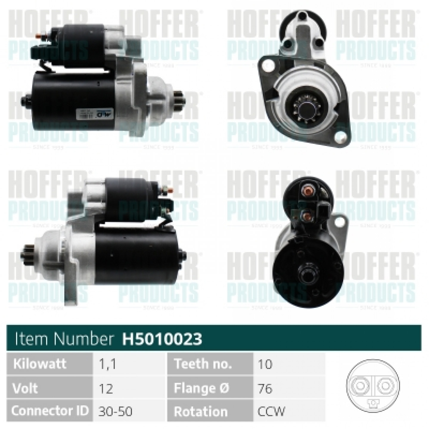 Motor de arranque HOFFER H5010023