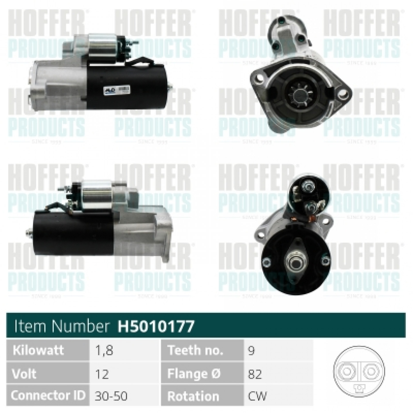 Motor de arranque HOFFER H5010177
