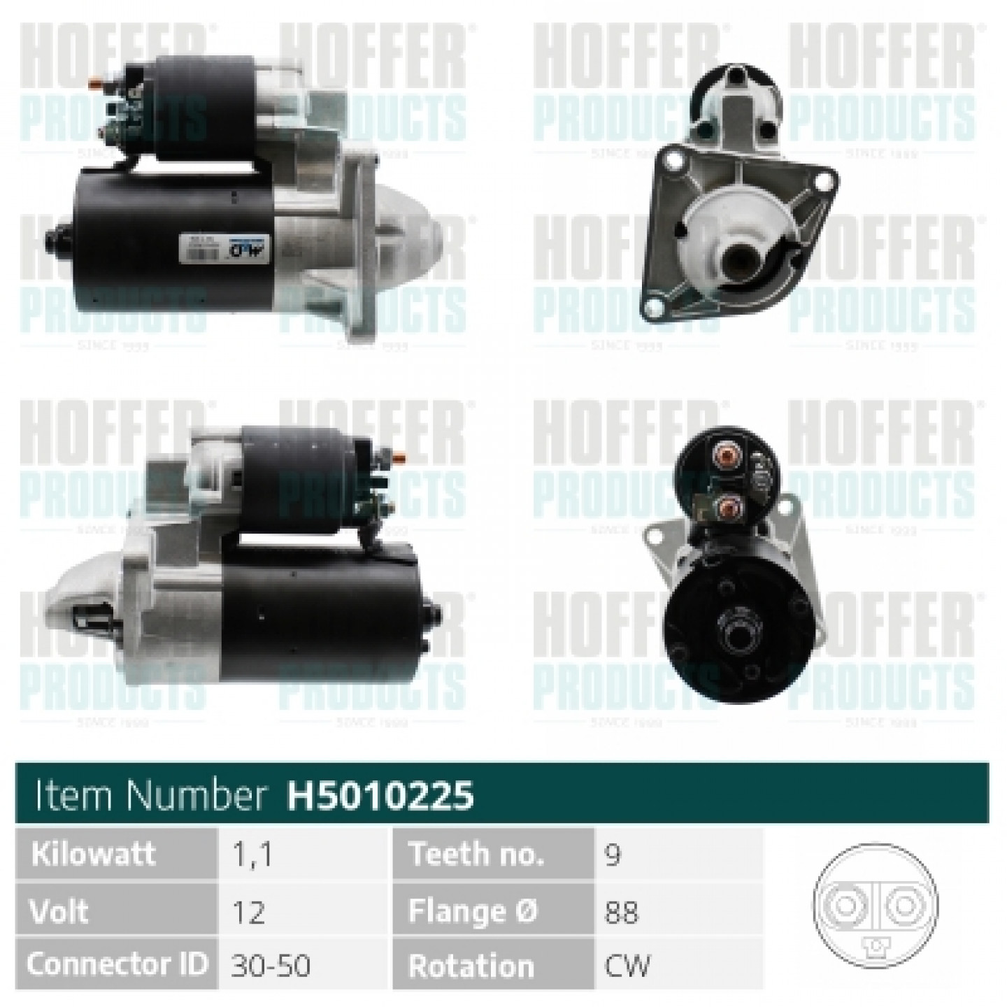 Motor de arranque HOFFER H5010225