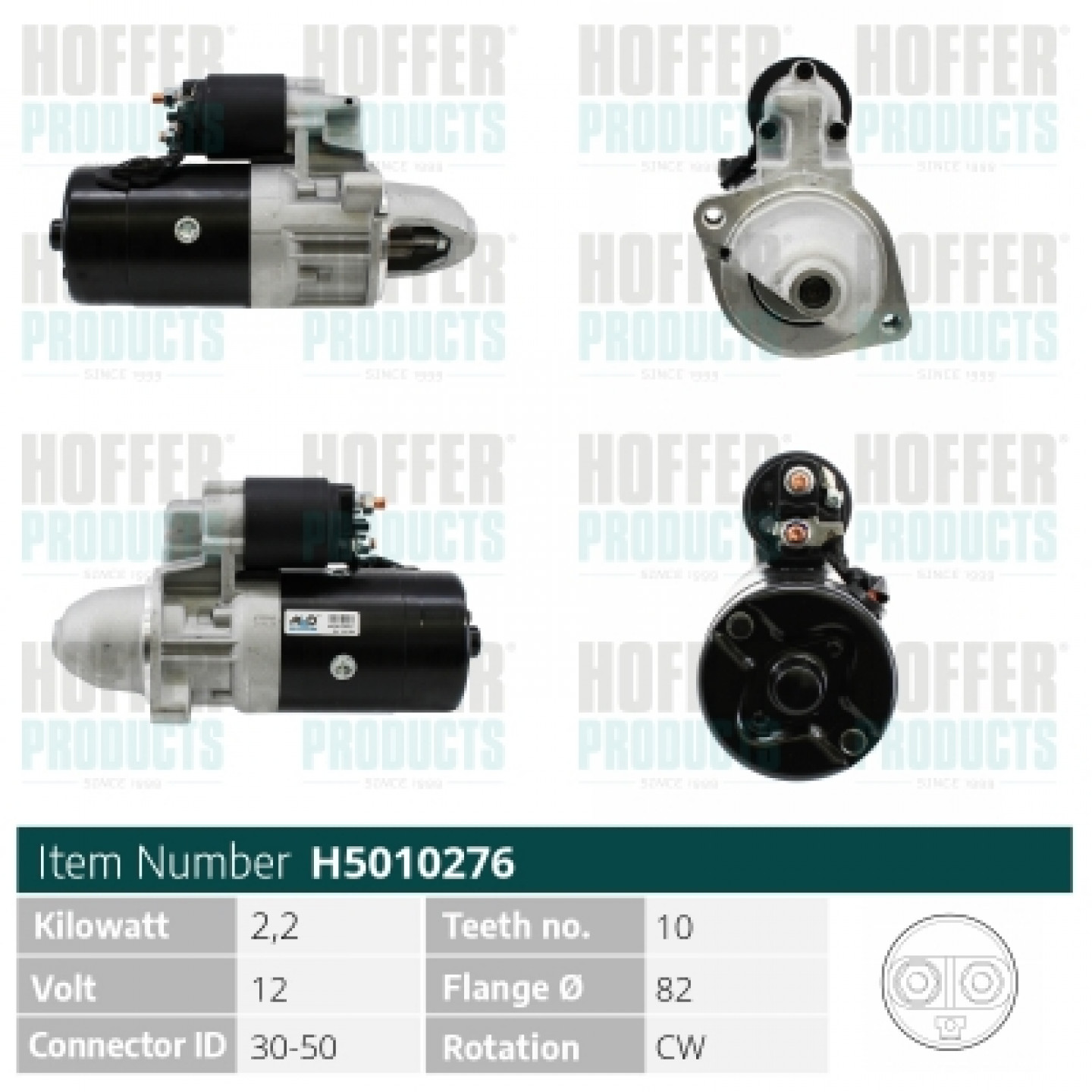 Motor de arranque HOFFER H5010276