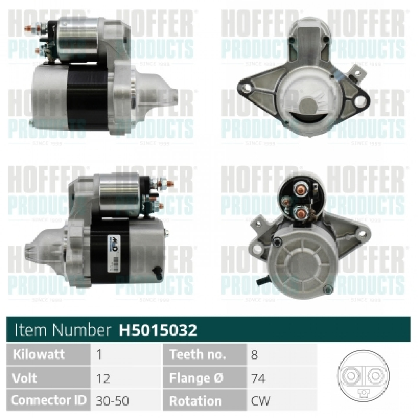 Motor de arranque HOFFER H5015032