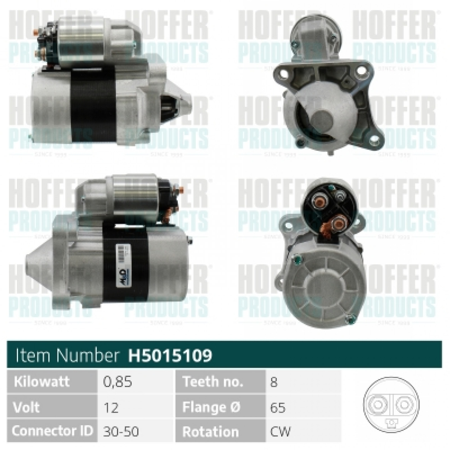 Motor de arranque HOFFER H5015109