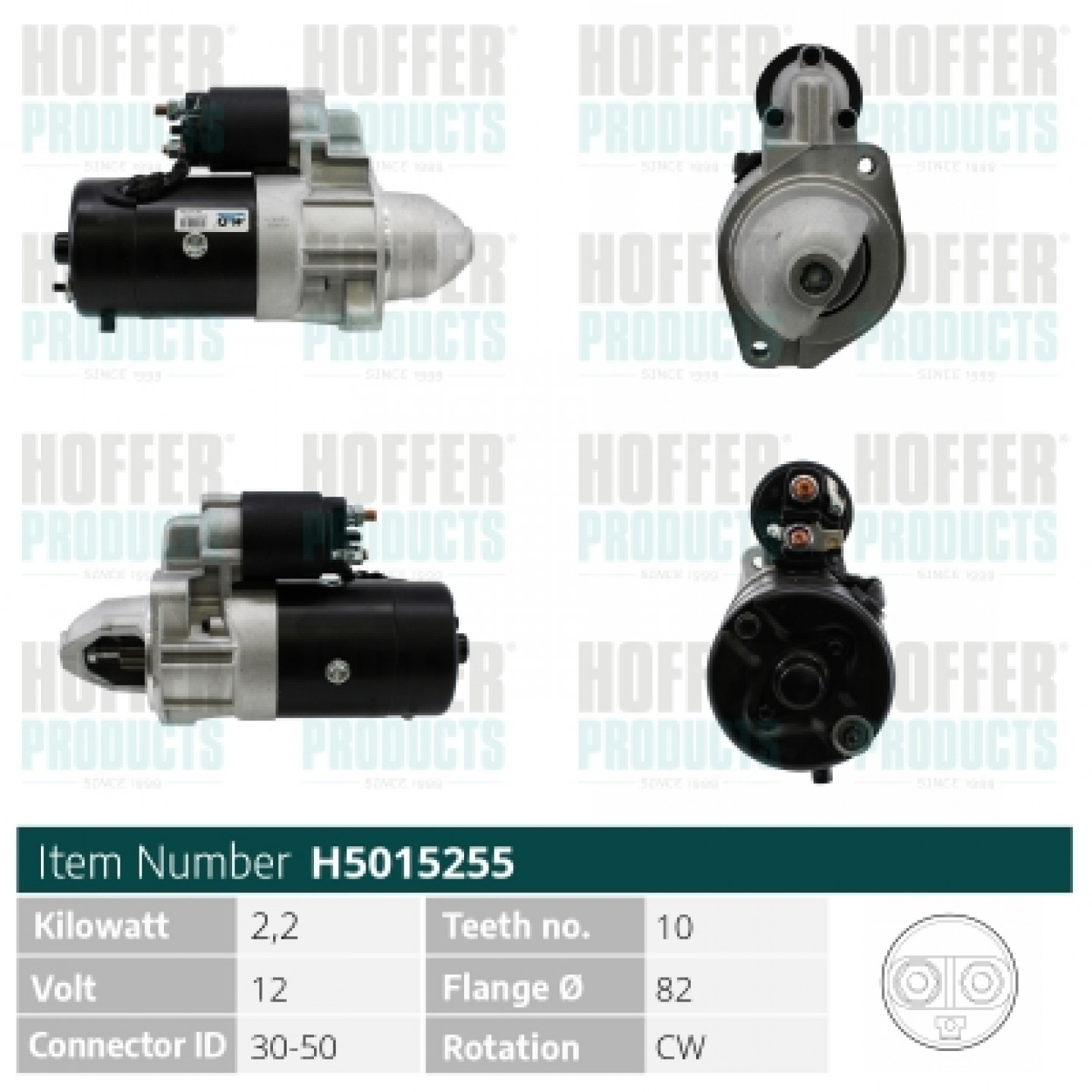 Motor de arranque HOFFER H5015255