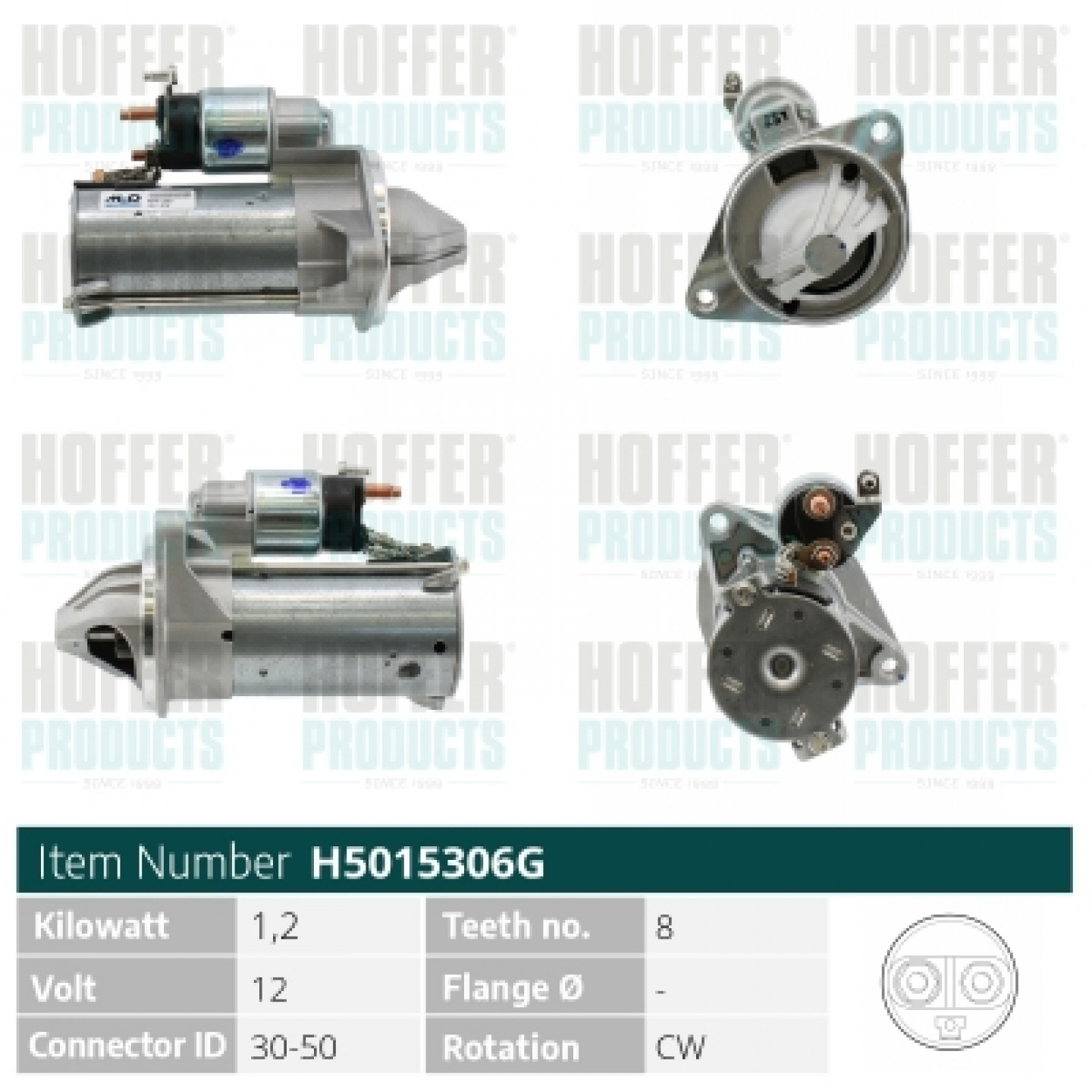 Motor de arranque HOFFER H5015306