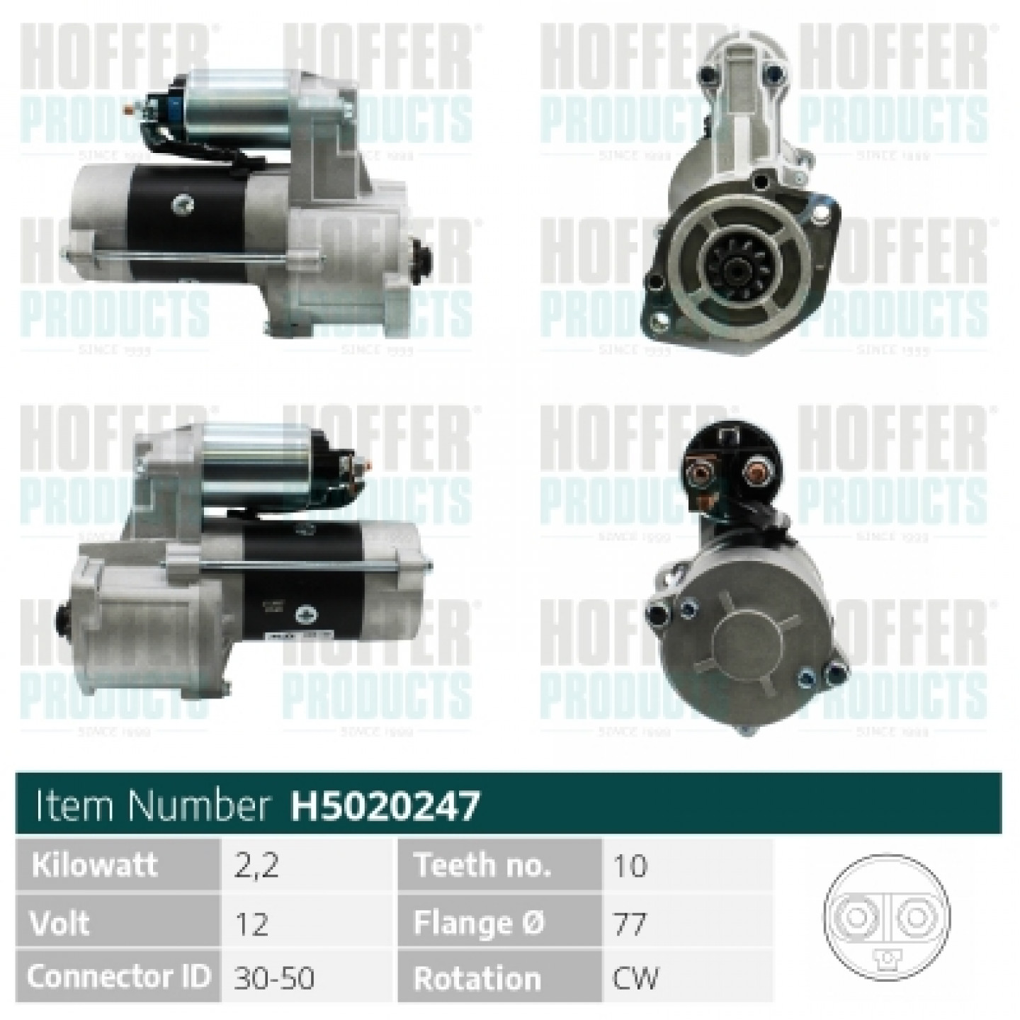 Motor de arranque HOFFER H5020247