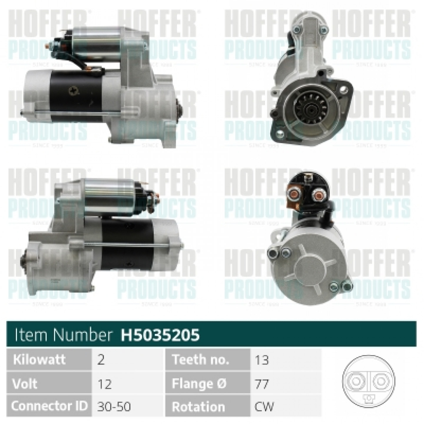 Motor de arranque HOFFER H5035205