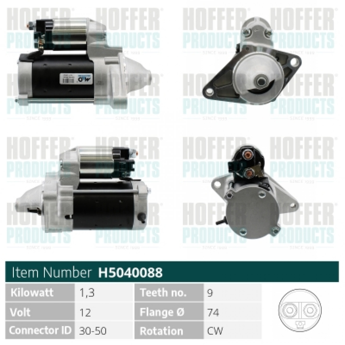 Motor de arranque HOFFER H5040088