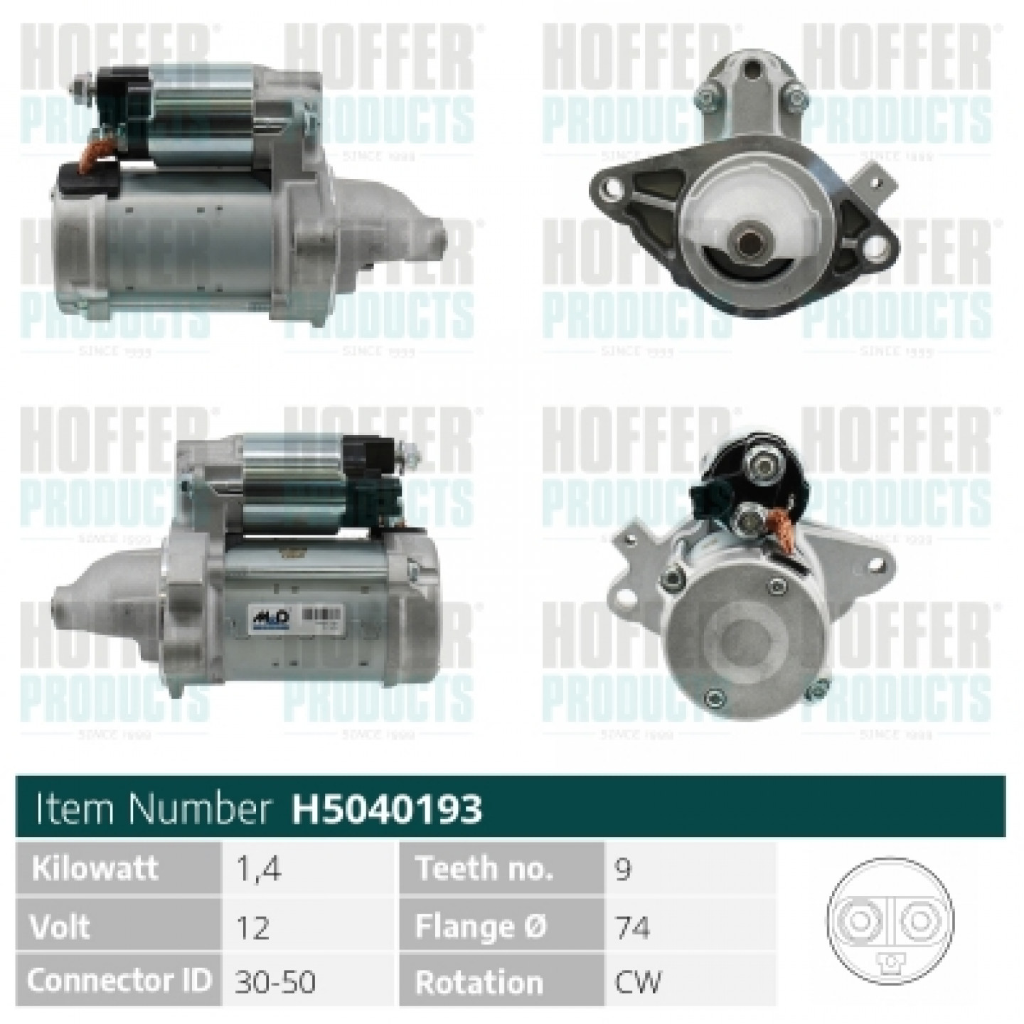 Motor de arranque HOFFER H5040193