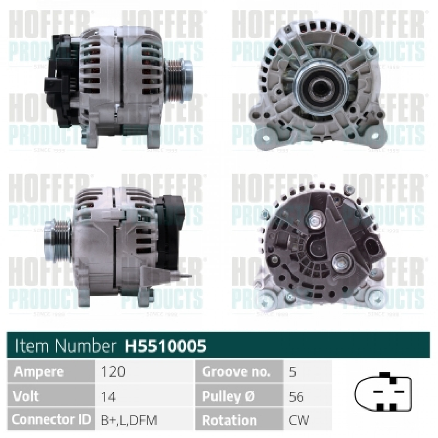 Alternador HOFFER H5510005