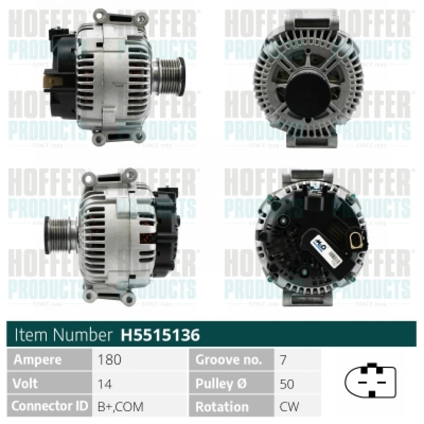 Alternador HOFFER H5515136