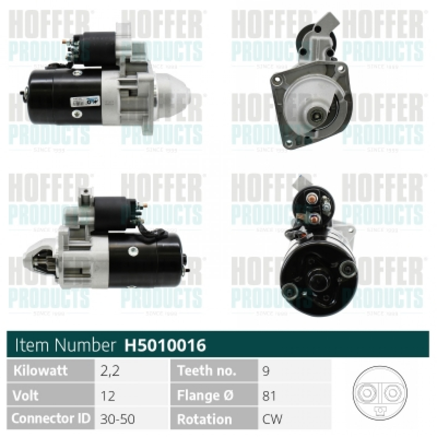 Motor de arranque HOFFER H5010016