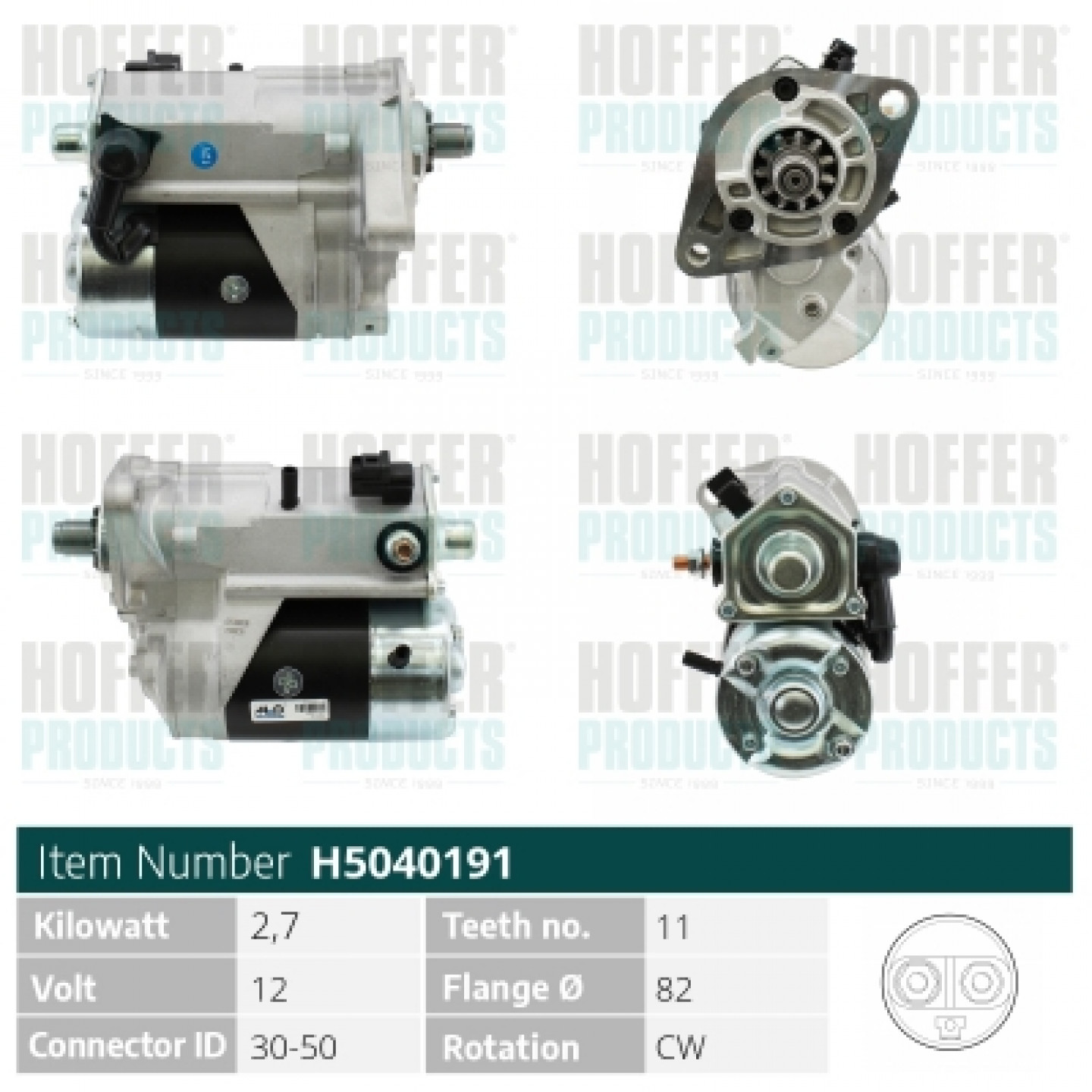 Motor de arranque HOFFER H5040191