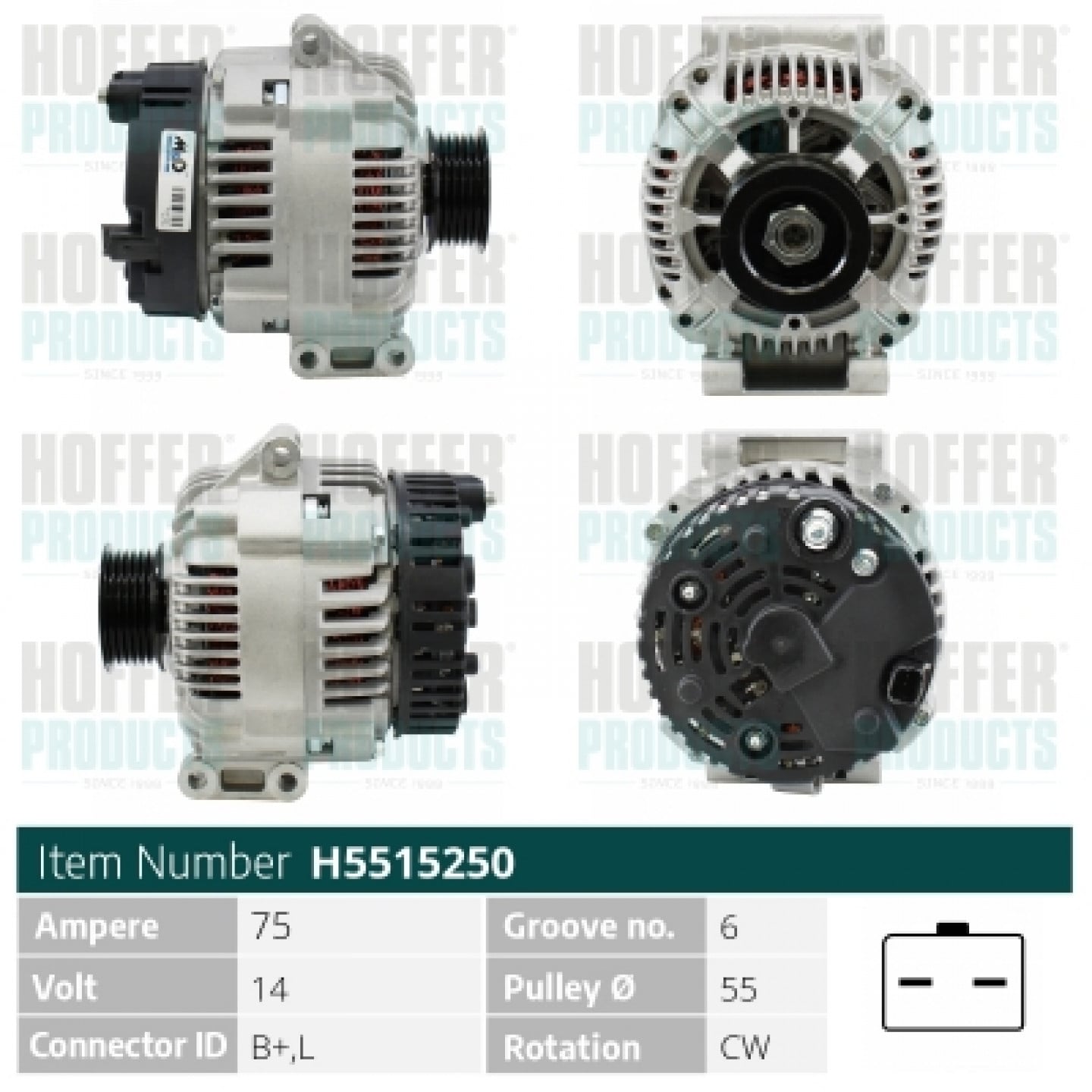 Alternador HOFFER H5515250