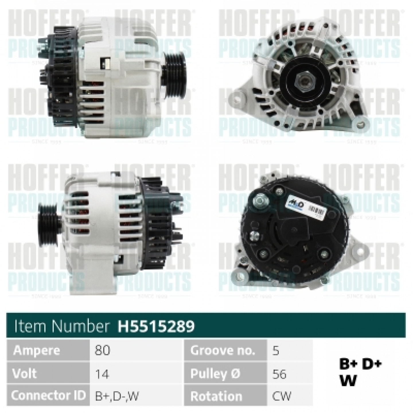 Alternador HOFFER H5515289