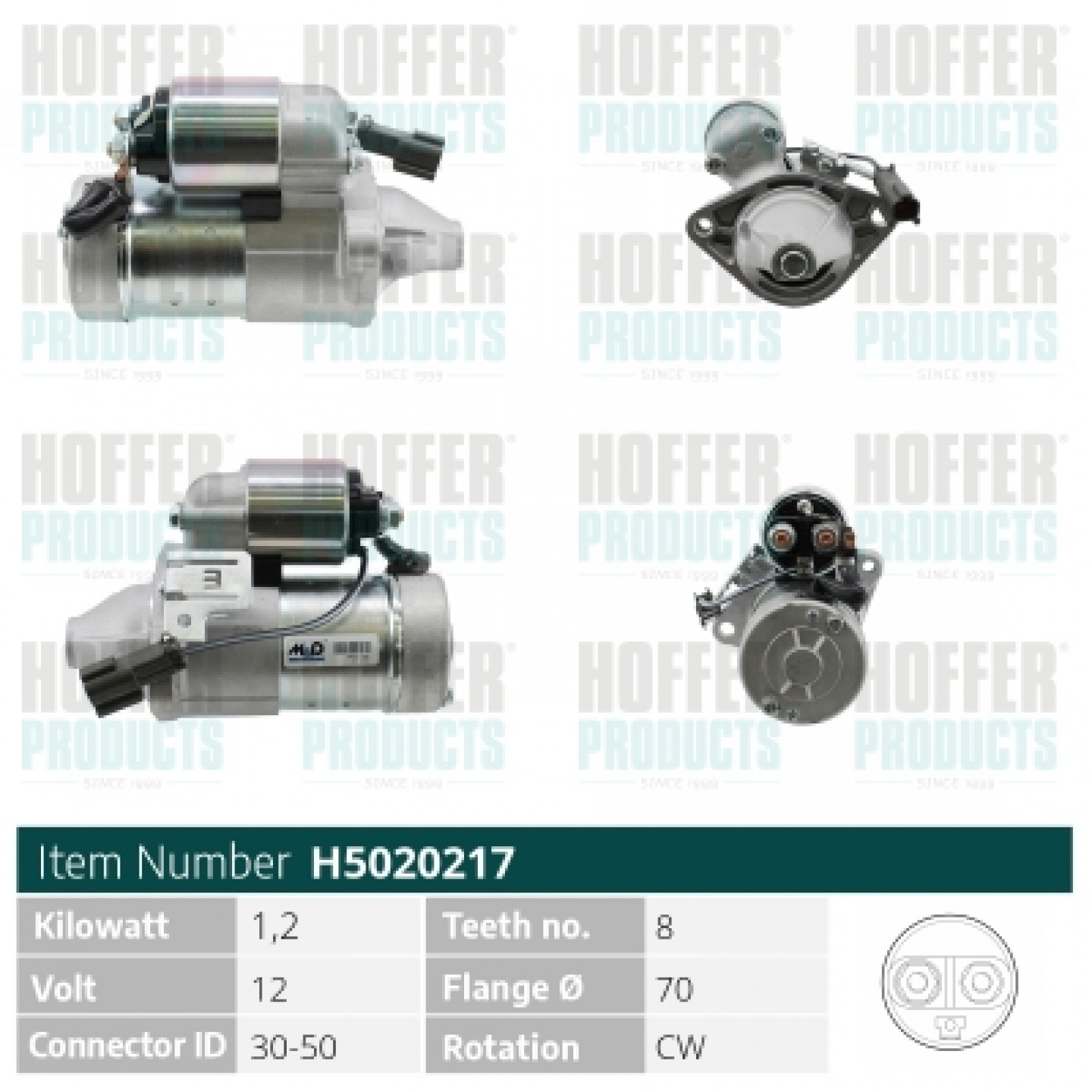 Motor de arranque HOFFER H5020217