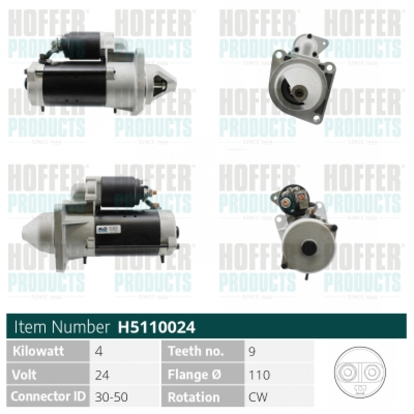 Motor de arranque HOFFER H5110024