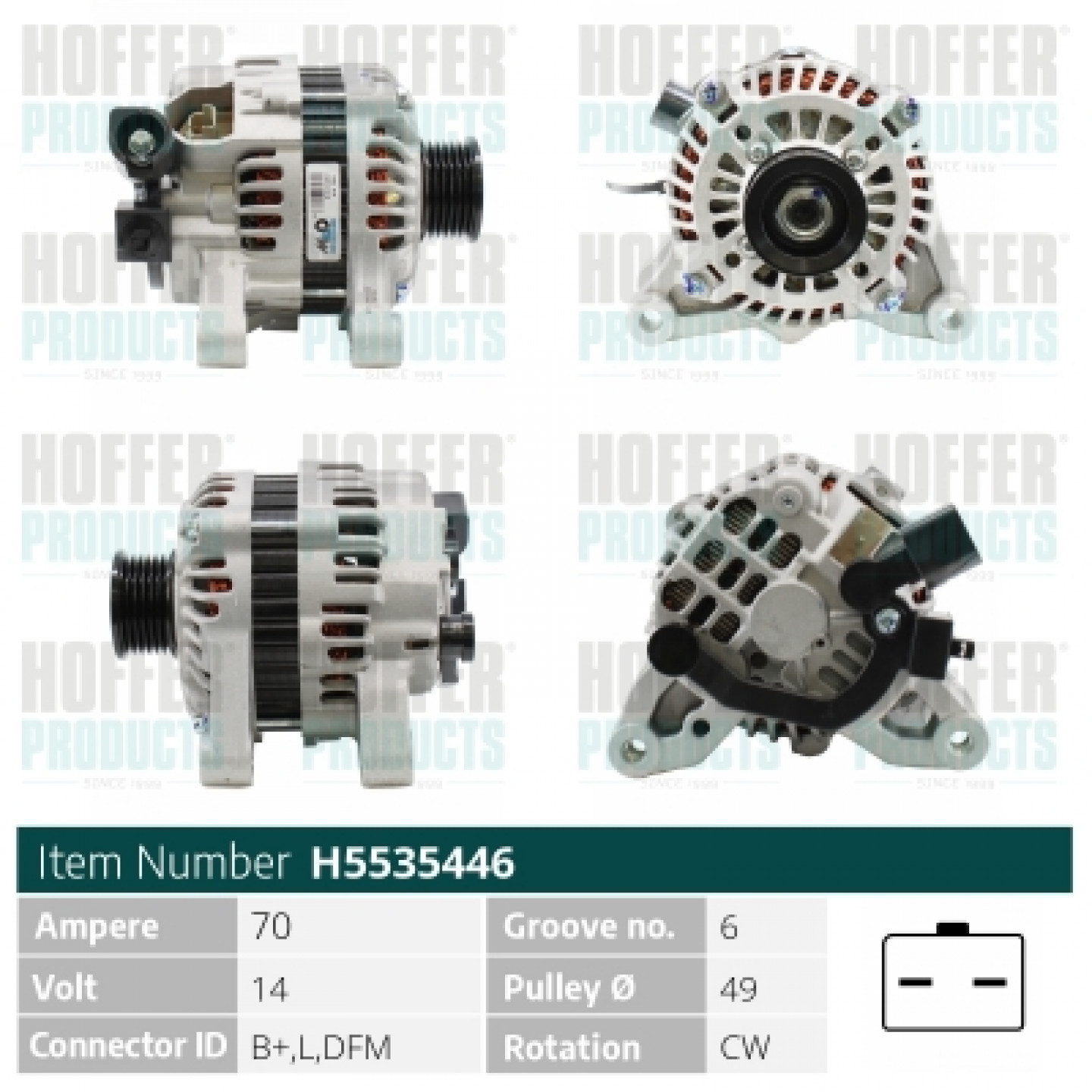 Alternador HOFFER H5535446