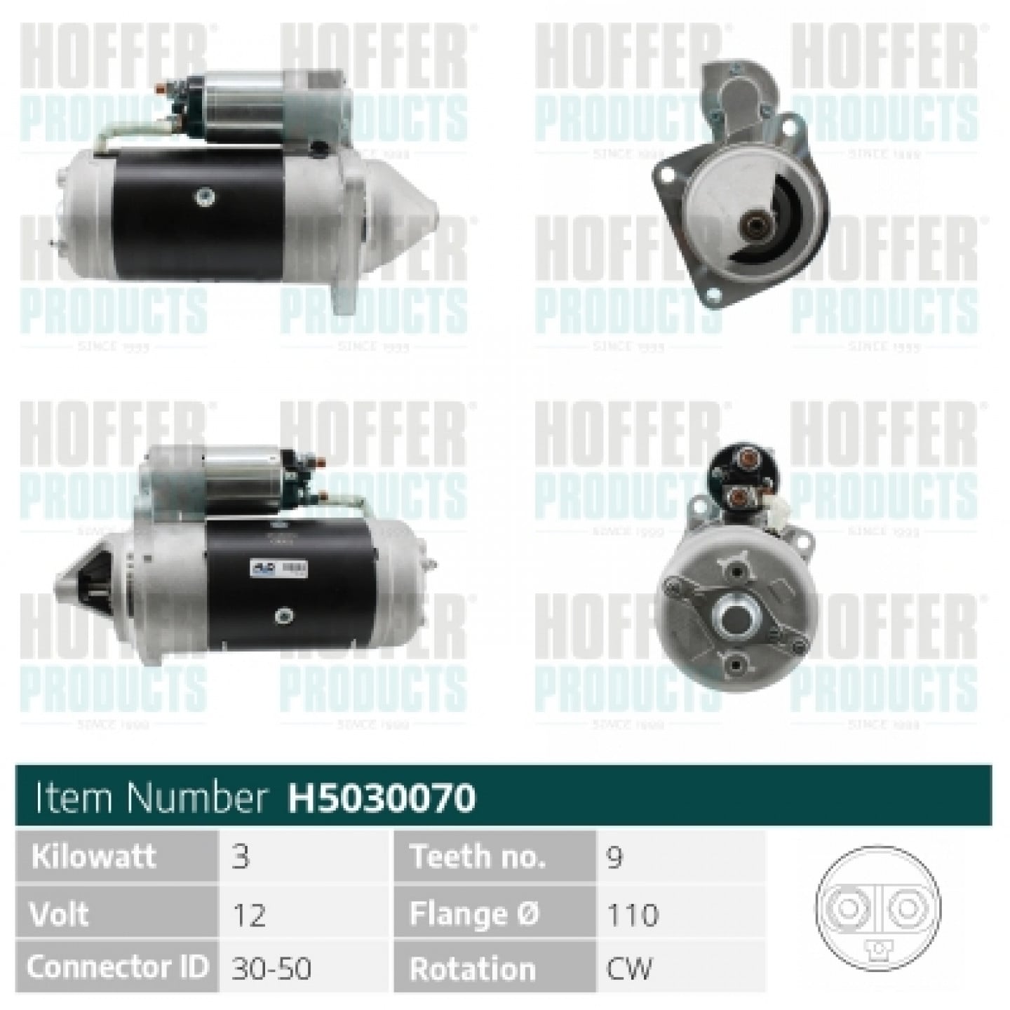 Motor de arranque HOFFER H5010372