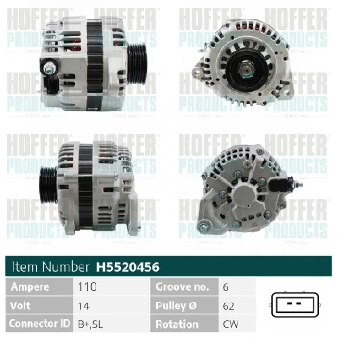 Alternador HOFFER H5520456