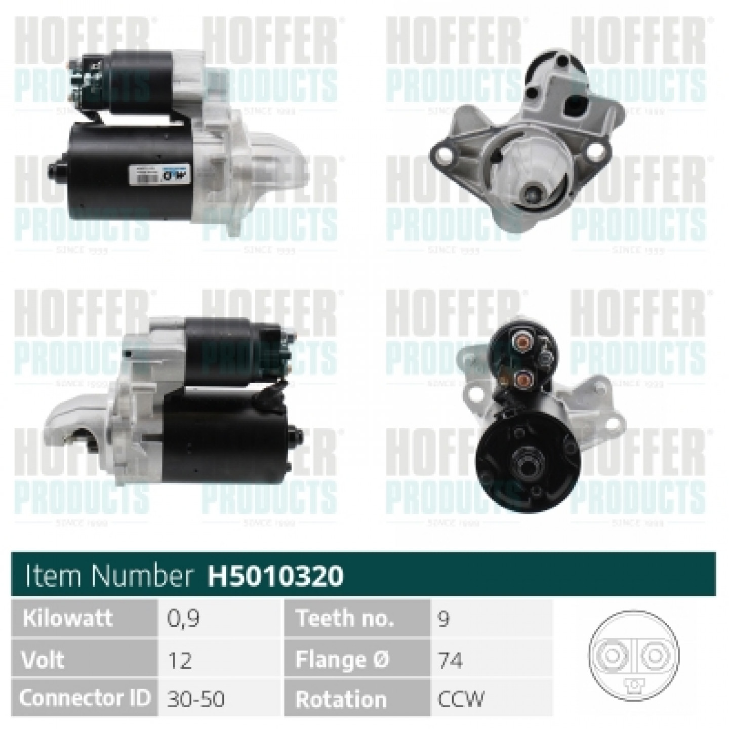 Motor de arranque HOFFER H5010320