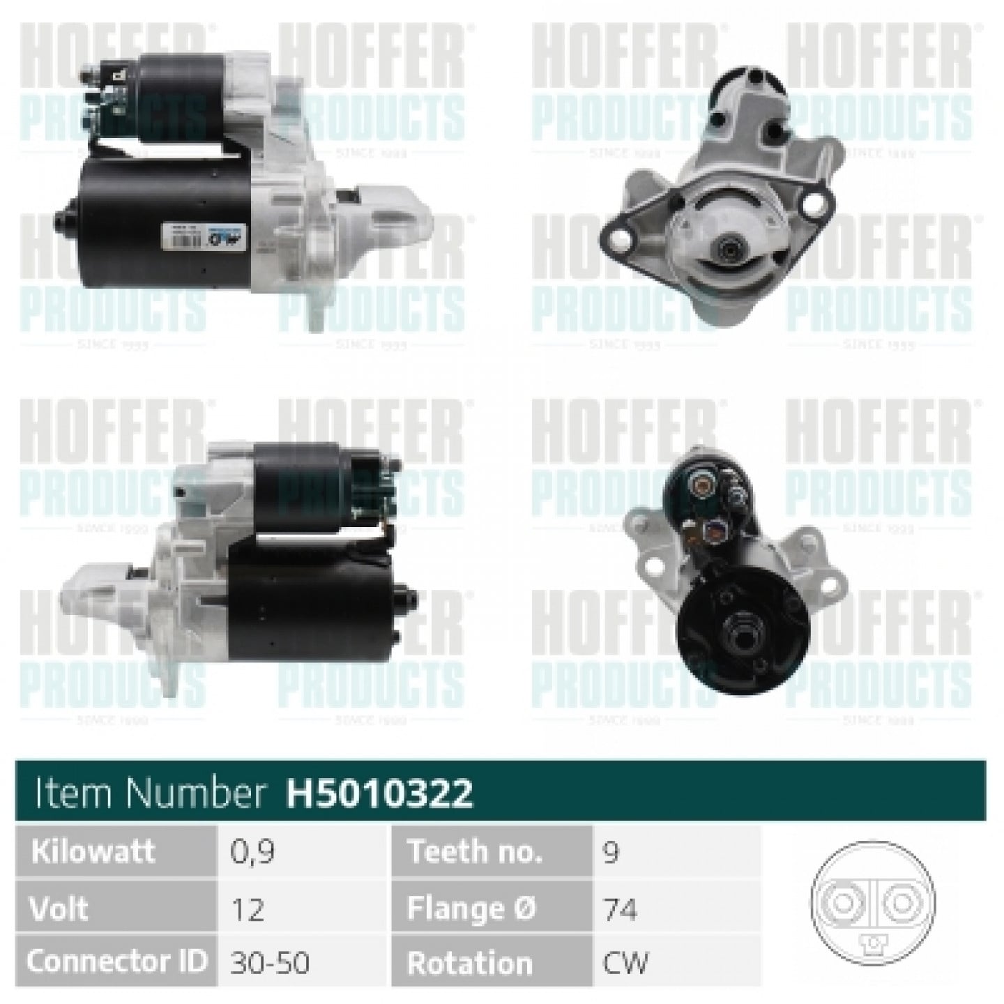 Motor de arranque HOFFER H5010322