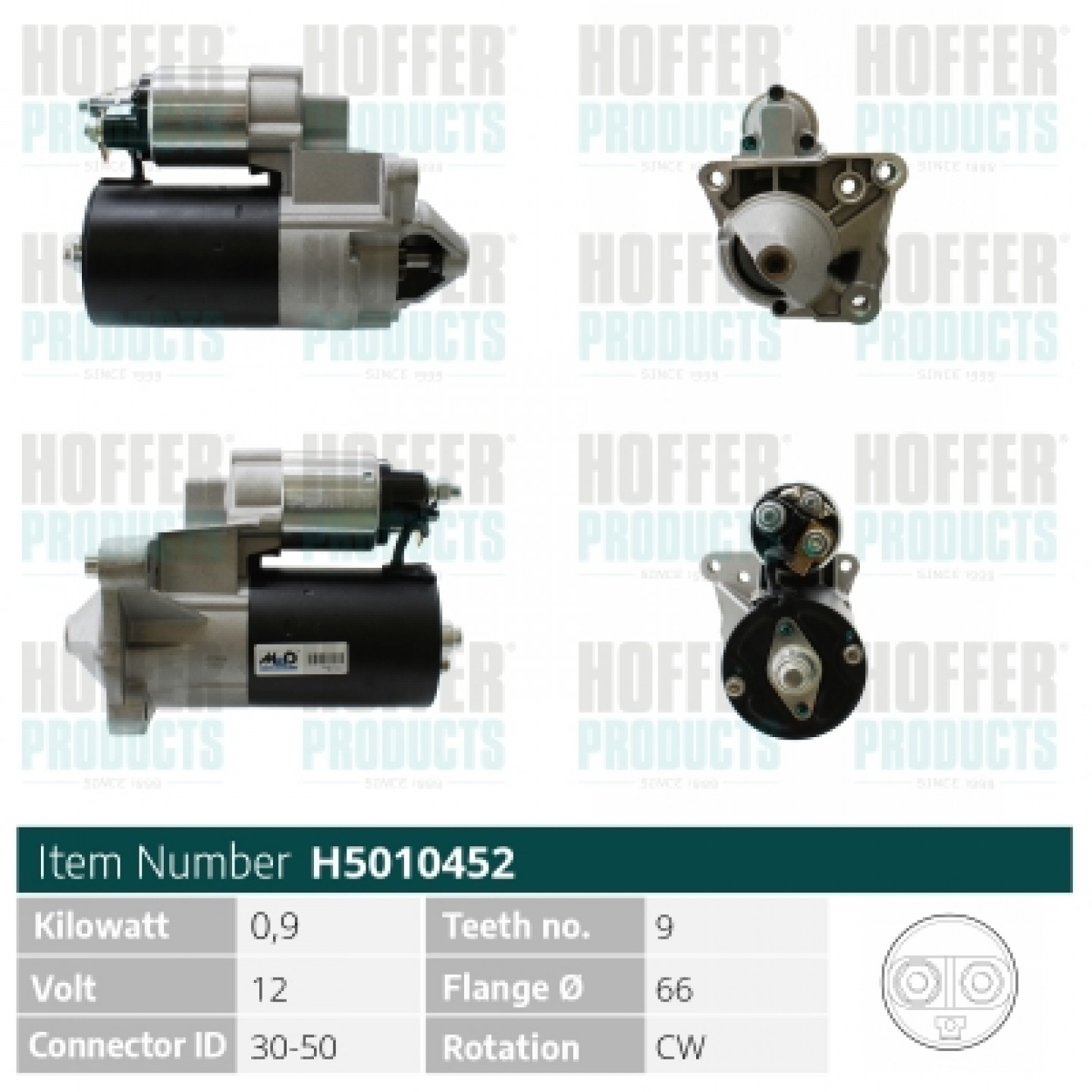 Motor de arranque HOFFER H5010452