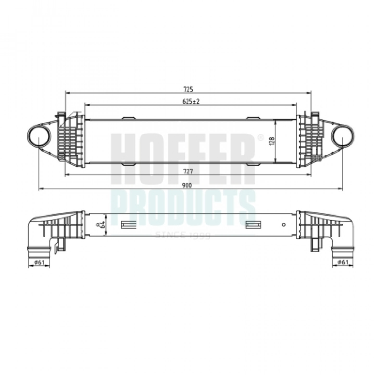 Intercooler, échangeur HOFFER 995212