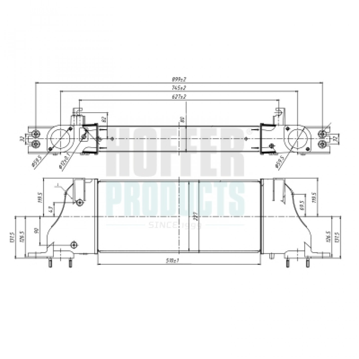 Intercooler, échangeur HOFFER 995463